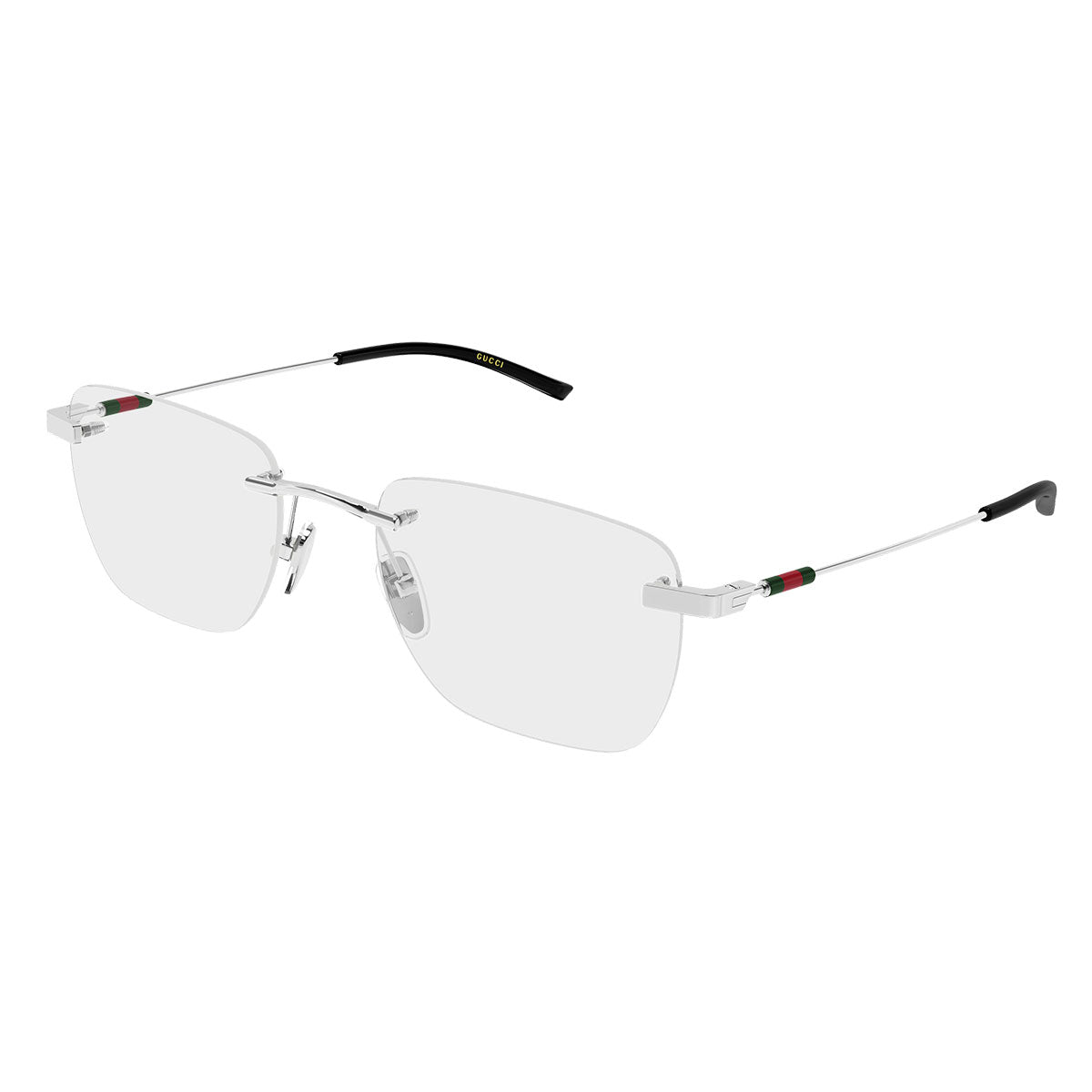 Gucci Occhiali da Vista GG2099O 001 Argento/Trasparente Uomo
