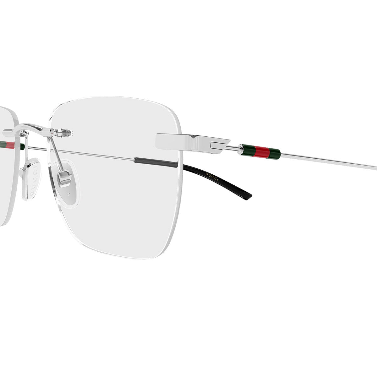 Gucci Occhiali da Vista GG2099O 001 Argento/Trasparente Uomo