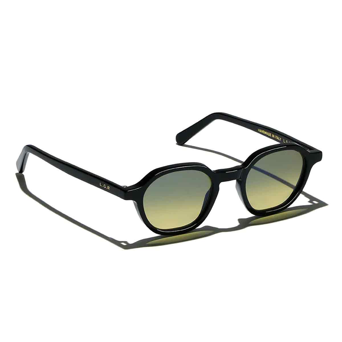 L.G.R. Occhiali da Sole Algiers 7026 Nero 01/Giallo Fotocromatici 2