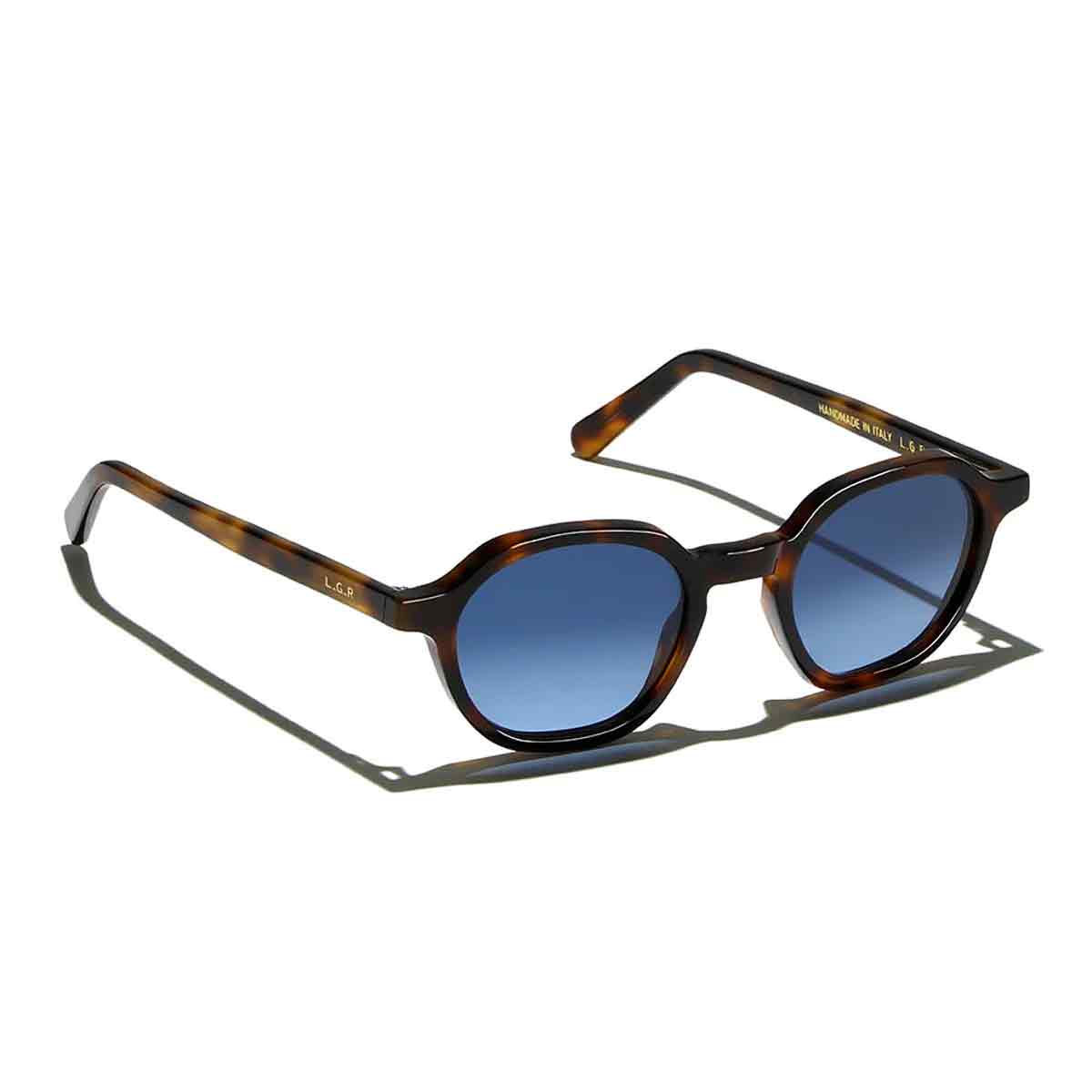 L.G.R. Occhiali da Sole Algiers 7028 Marrone Maculato 39/Blu HD 2