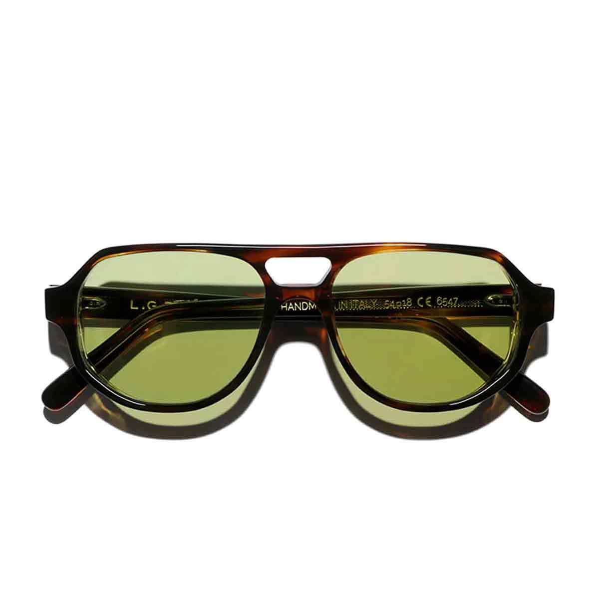 L.G.R. Occhiali da Sole Asmara 6547 Marrone Tabacco 90/Verde Fotocromatici