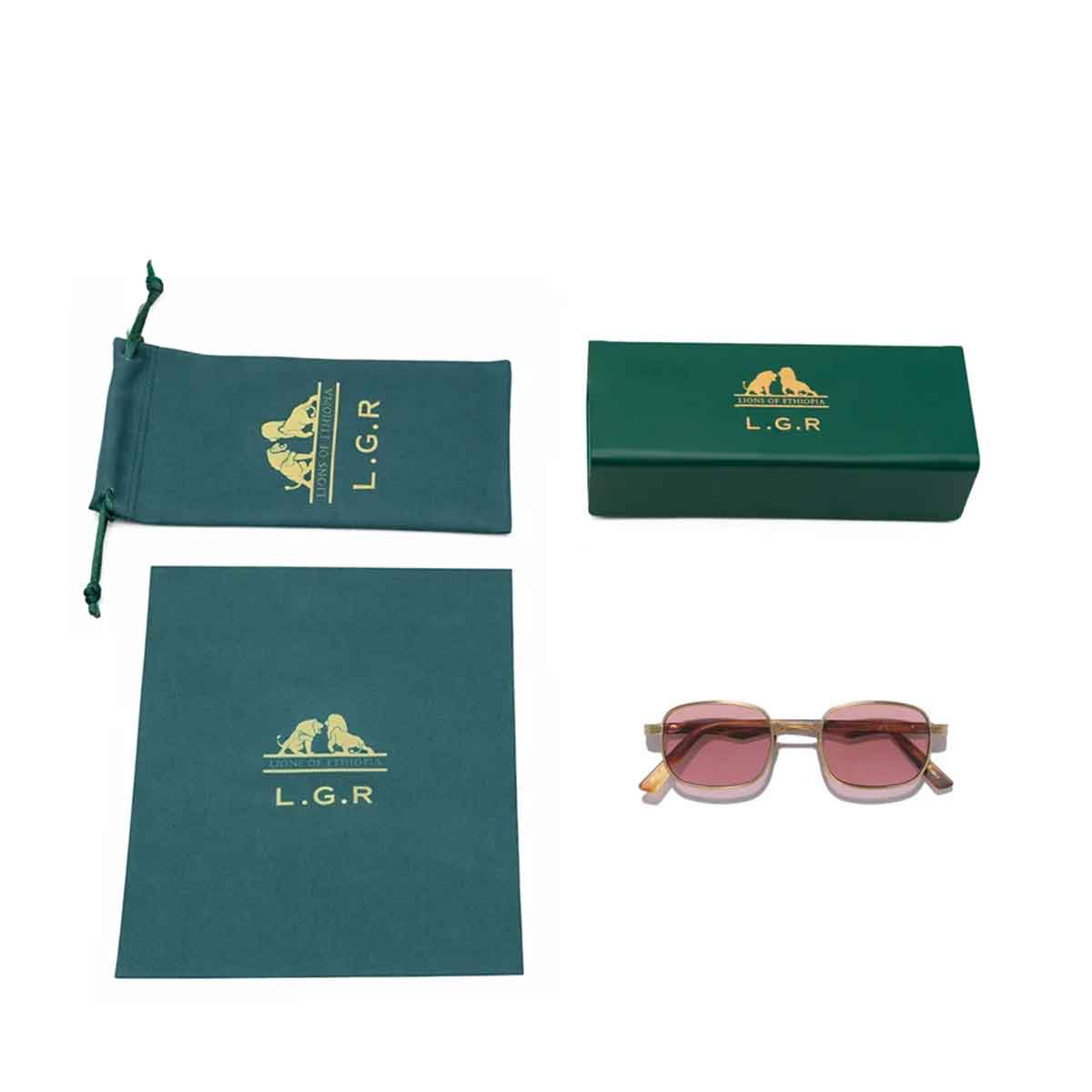 L.G.R. Occhiali da Sole Cactus 6817 Oro Marrone Tabacco 90/Viola Fotocromatici