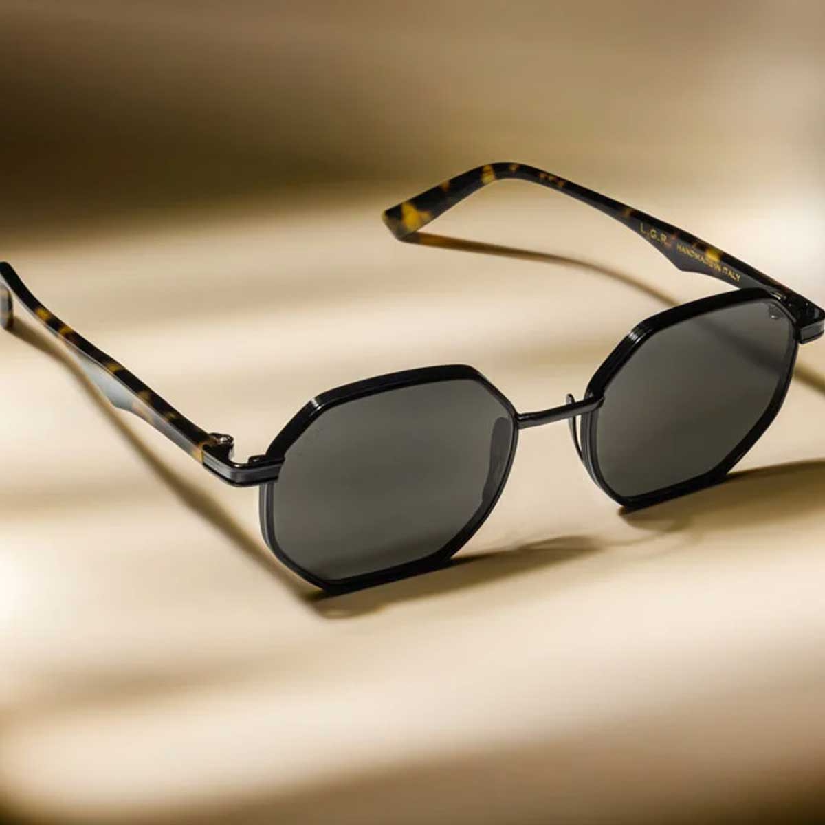 L.G.R. Occhiali da Sole Danakil 6343 Nero Marrone Tartarugato 23/Grigio 5