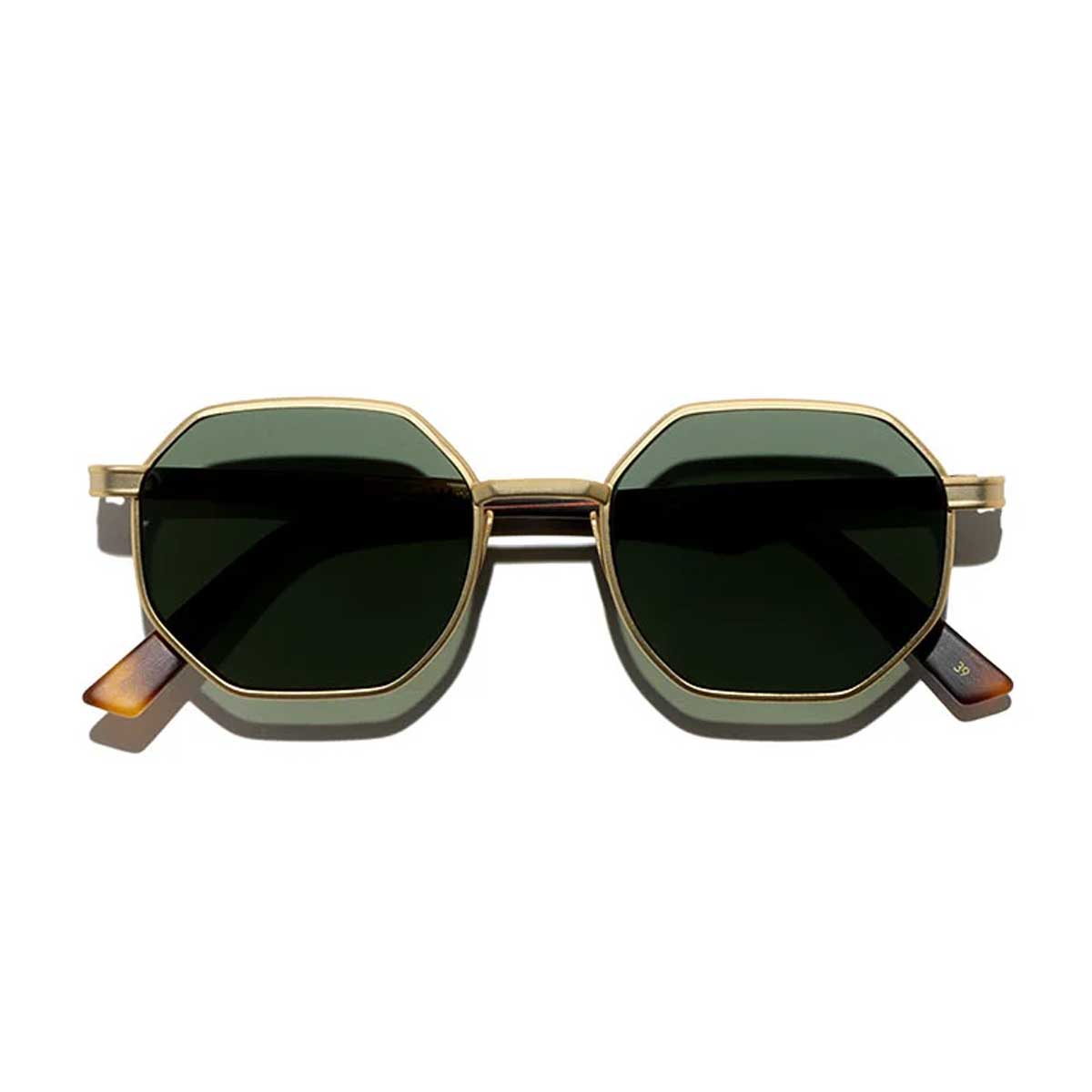 L.G.R. Occhiali da Sole Danakil 6344 Oro Opaco Marrone Maculato 39/Verde G15 3