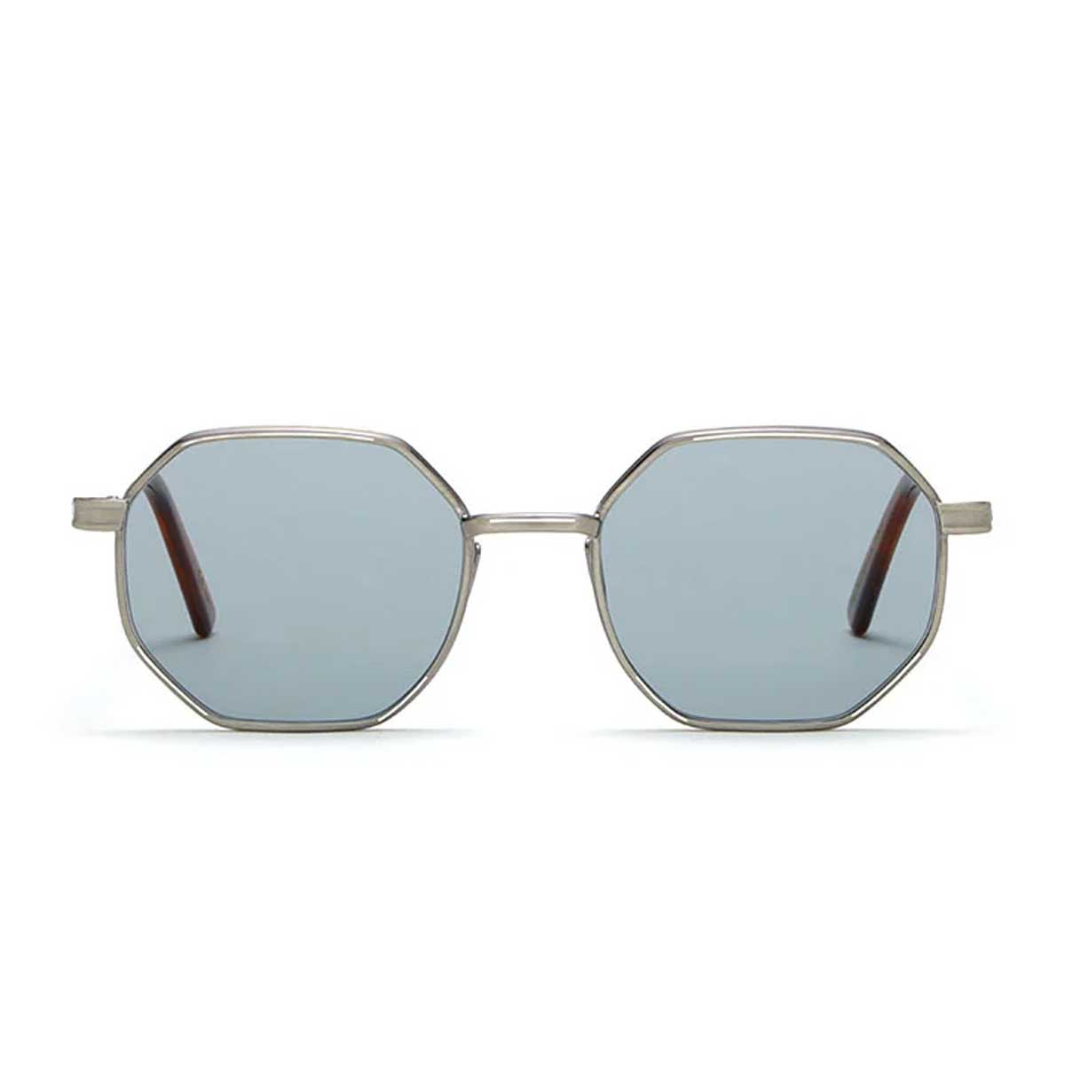 L.G.R. Occhiali da Sole Danakil 6691 Argento Antico Marrone Chiaro 02/Blu Chiaro Fotocromatici