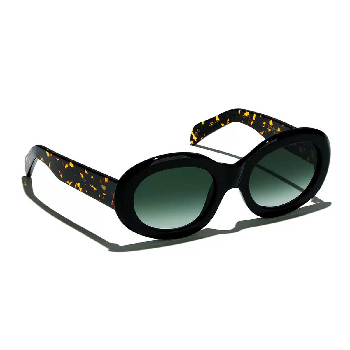 L.G.R. Occhiali da Sole Dune 5479 Nero Marrone Scuro 09B/Verde Sfumato G15 2