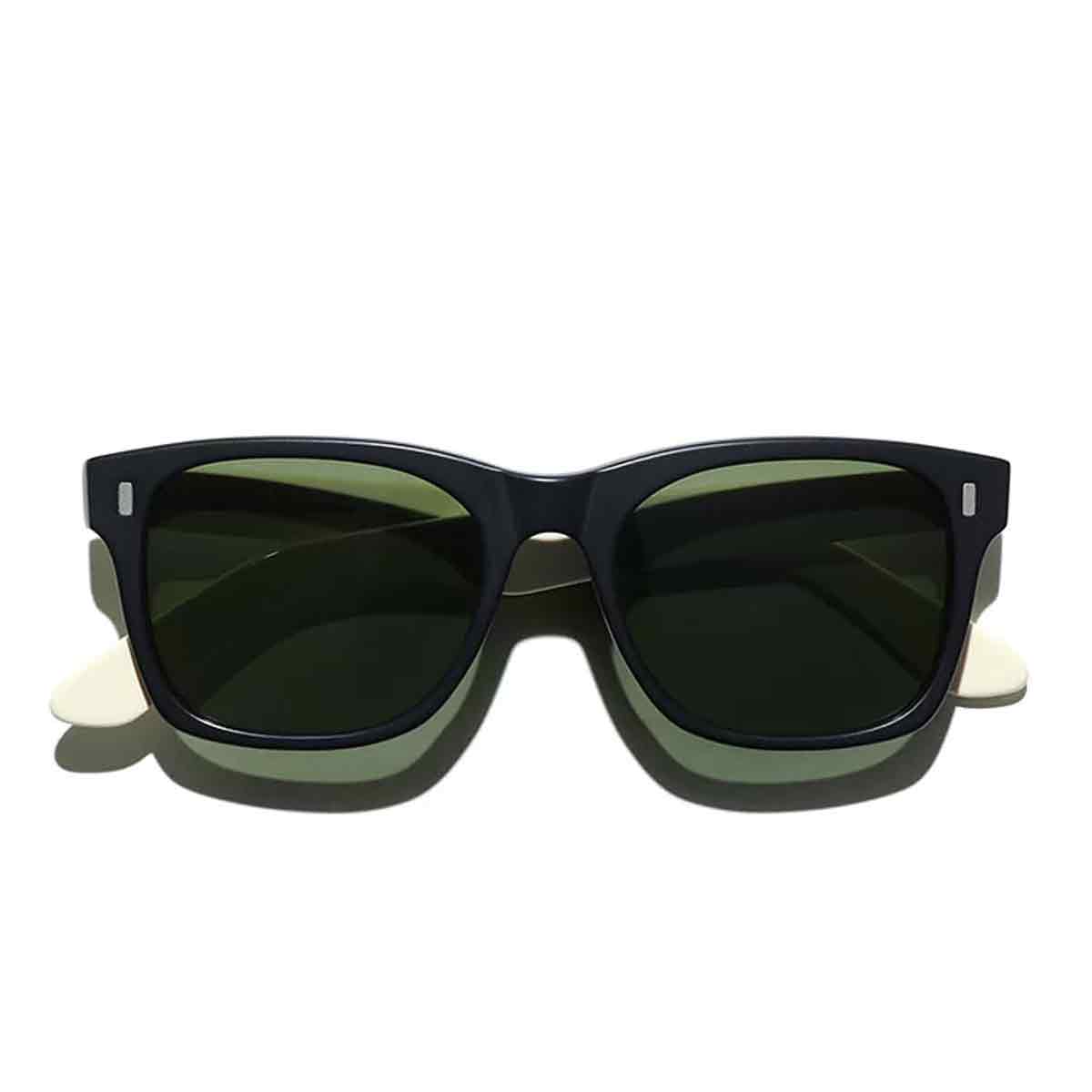 L.G.R. Occhiali da Sole Jambo 4143 Nero Opaco Beige/Verde G15 3