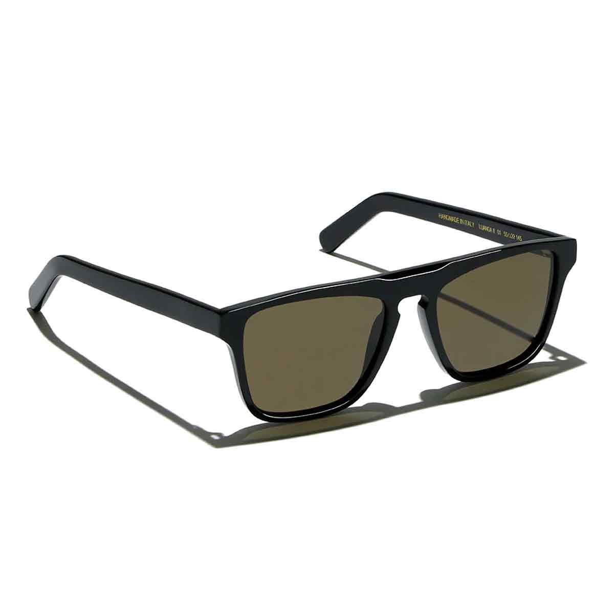 L.G.R. Occhiali da Sole Luanda II 7076 Nero 01/Marrone Polarizzati