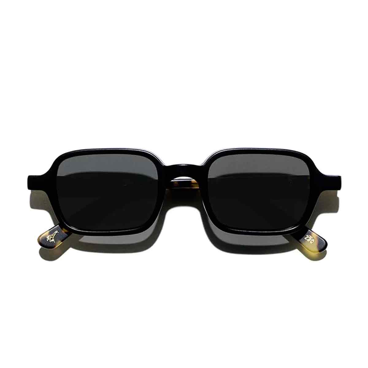L.G.R. Occhiali da Sole Marrakech Nero Opaco Marrone Tartarugato 23C/Grigio