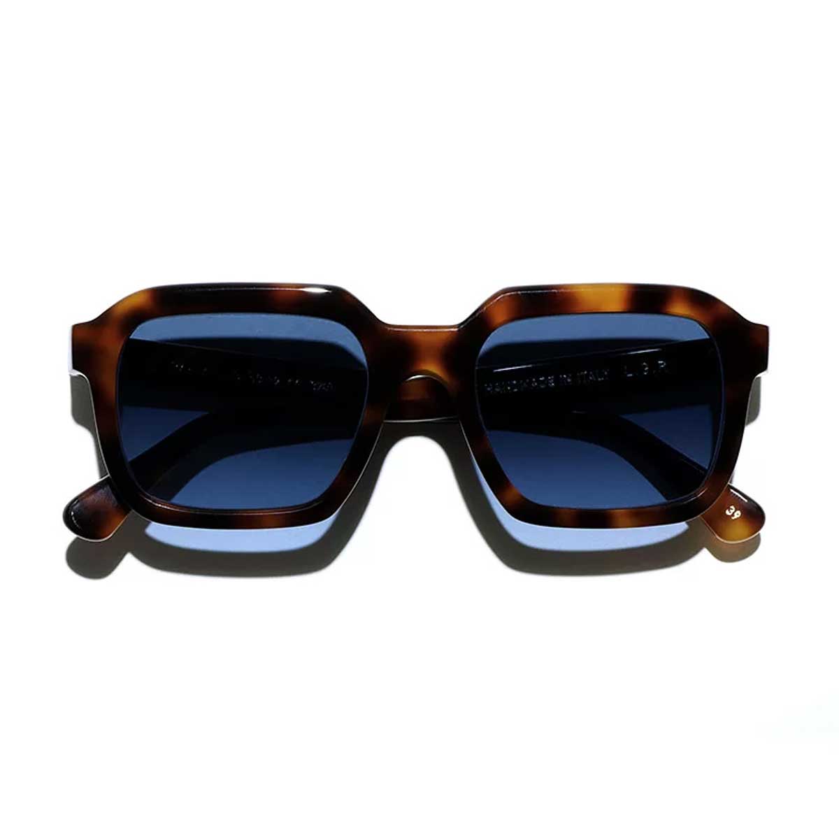 L.G.R. Occhiali da Sole Raffaello Marrone Maculato 39/Blu Sfumato HD