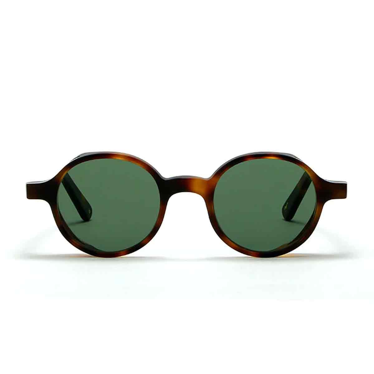 L.G.R. Occhiali da Sole Reunion Explorer Marrone Maculato 39/Verde G15