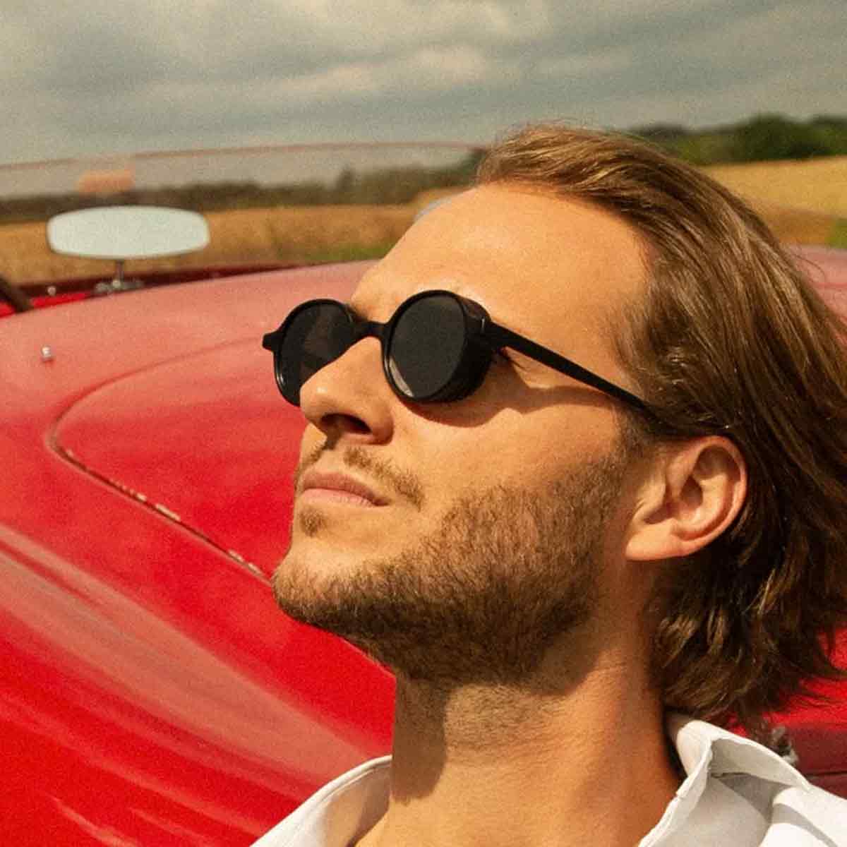 L.G.R. Occhiali da Sole Reunion Explorer Nero Opaco 22/Argento Specchiato 5