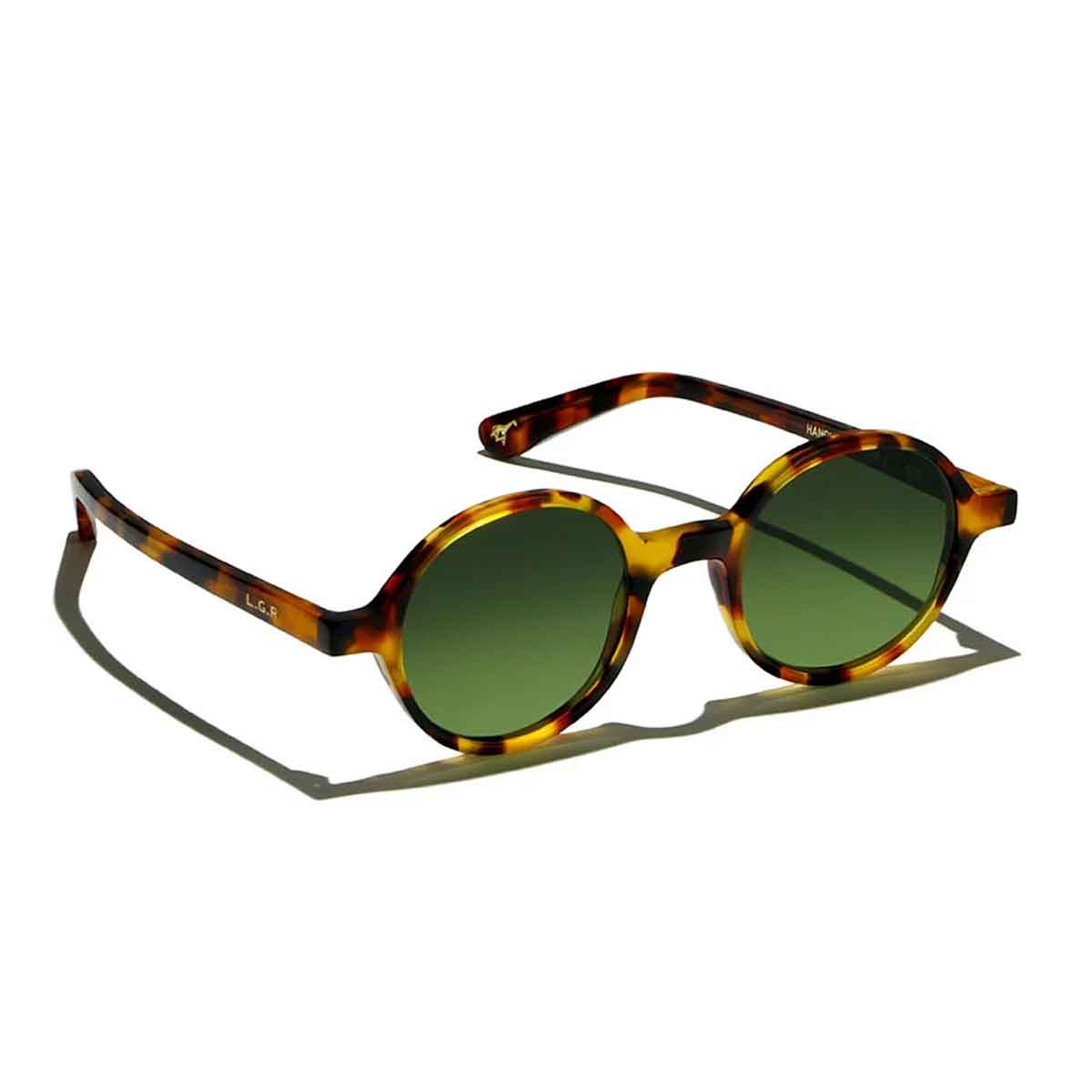 L.G.R. Occhiali da Sole Reunion Marrone 74/Verde G15 2