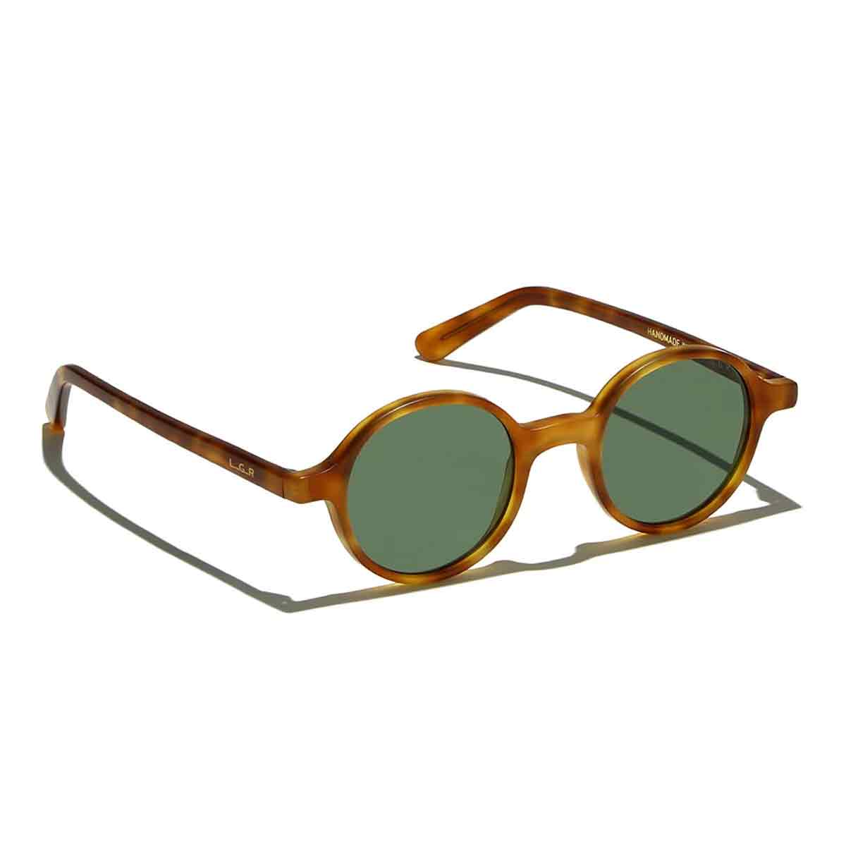 L.G.R. Occhiali da Sole Reunion Marrone Chiaro Opaco 02/Verde G15 2
