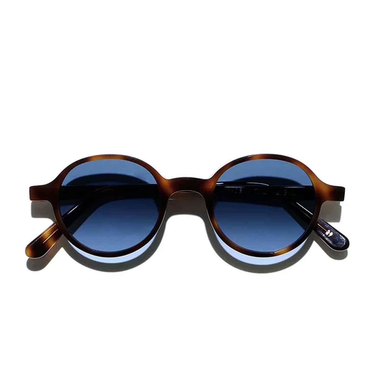L.G.R. Occhiali da Sole Reunion Marrone Maculato 39/Blu HD 3