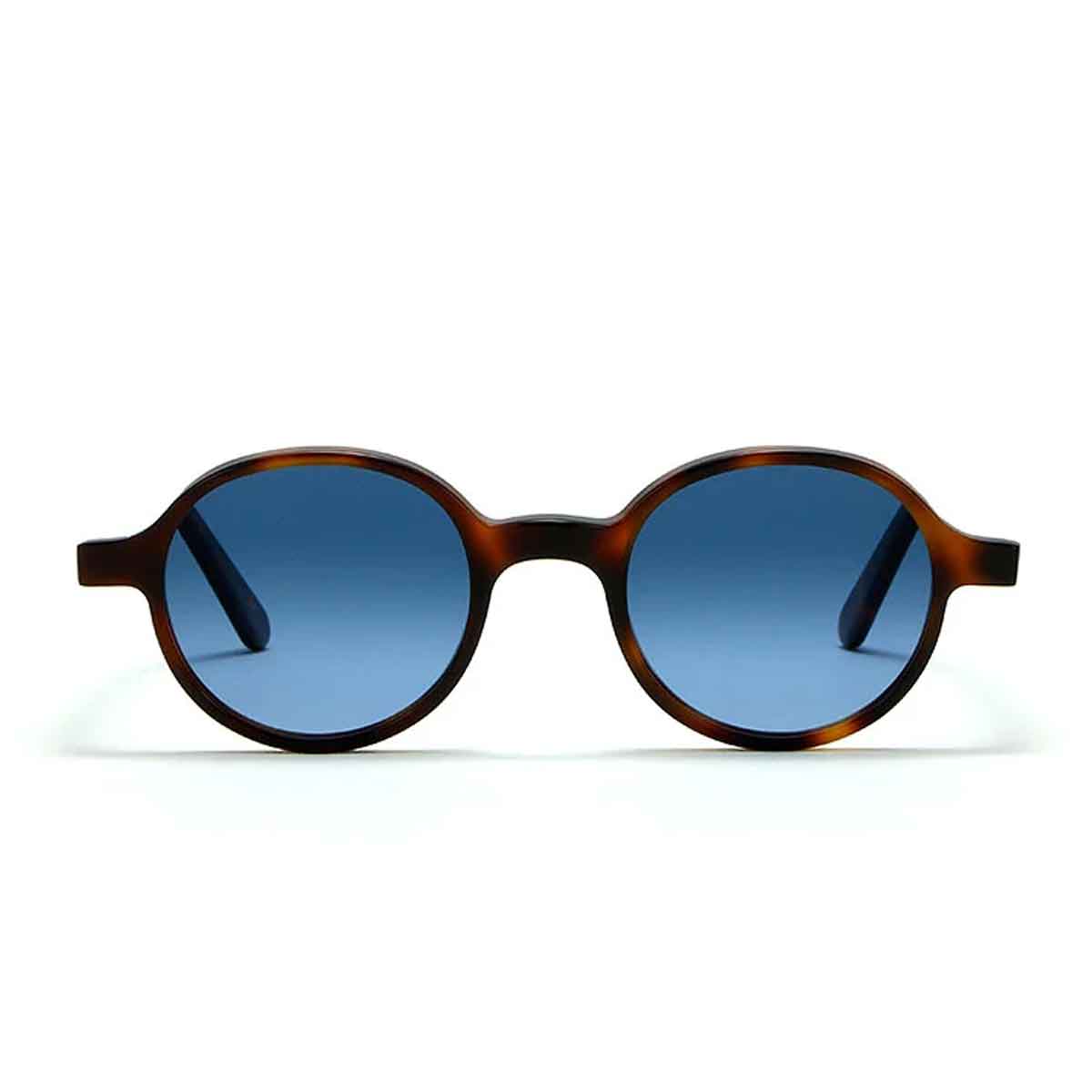 L.G.R. Occhiali da Sole Reunion Marrone Maculato 39/Blu HD