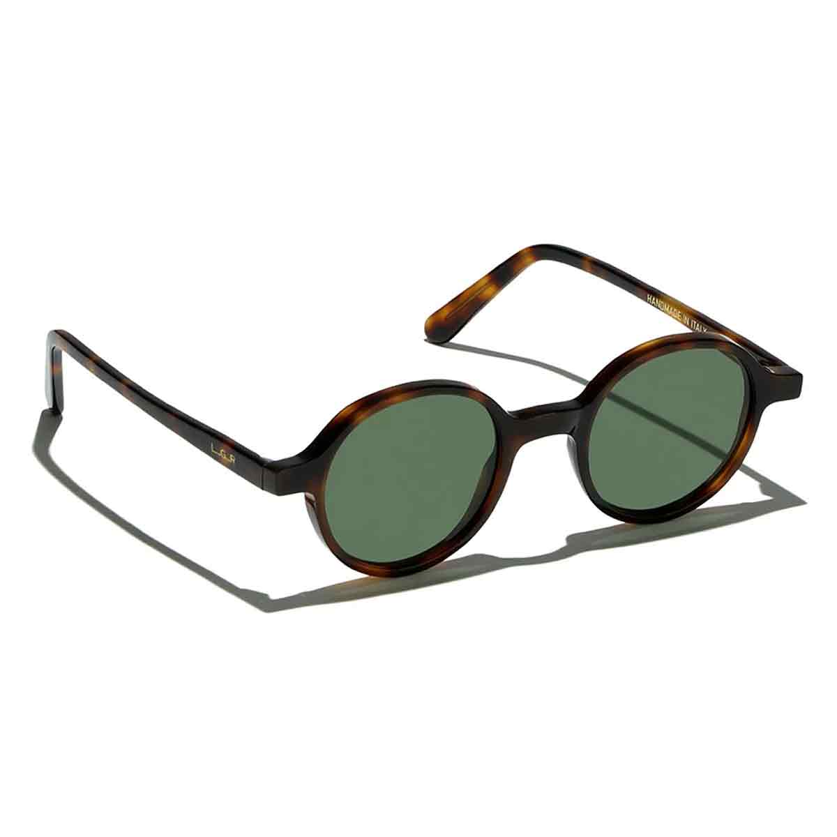 L.G.R. Occhiali da Sole Reunion Marrone Maculato 39/Verde G15 2