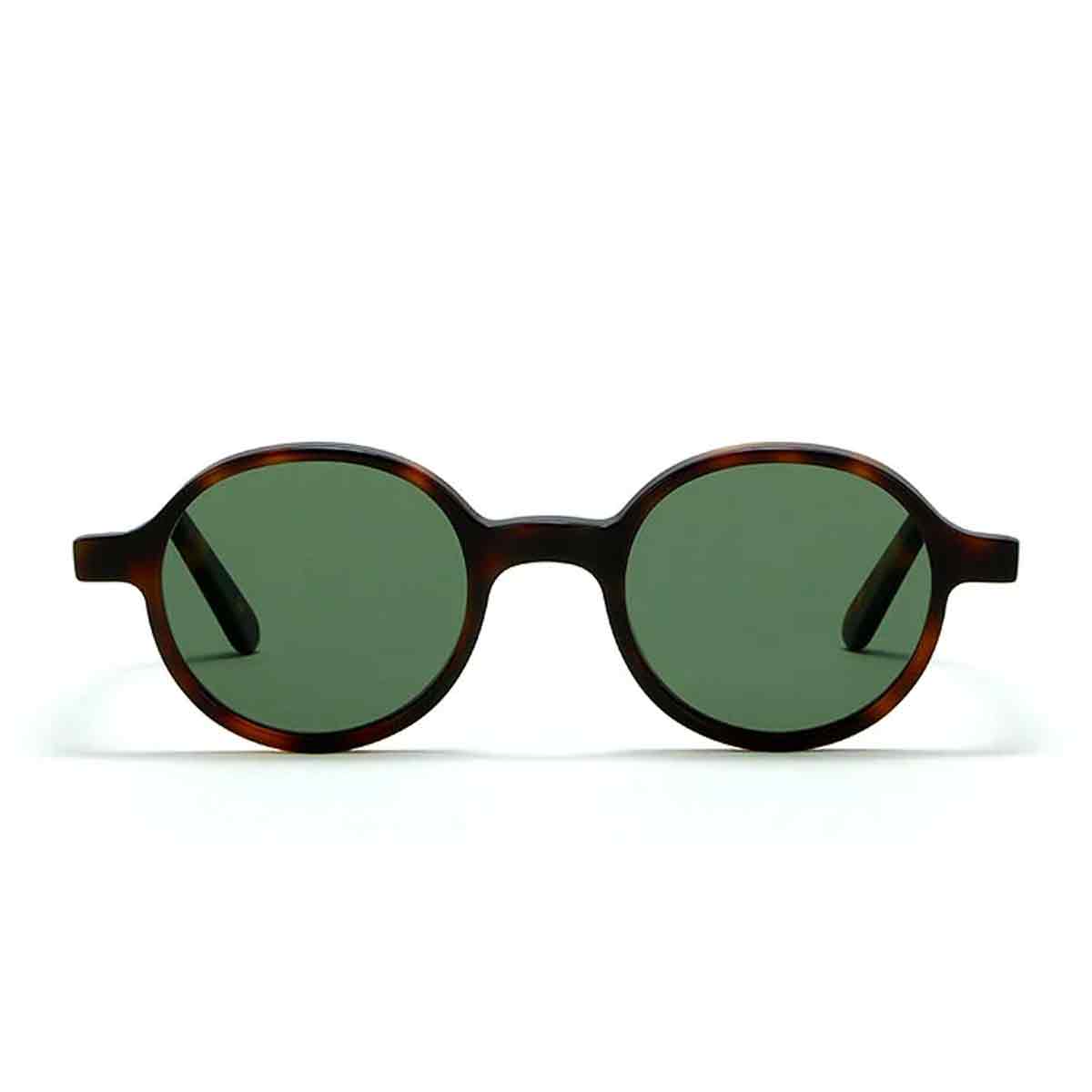 L.G.R. Occhiali da Sole Reunion Marrone Maculato 39/Verde G15