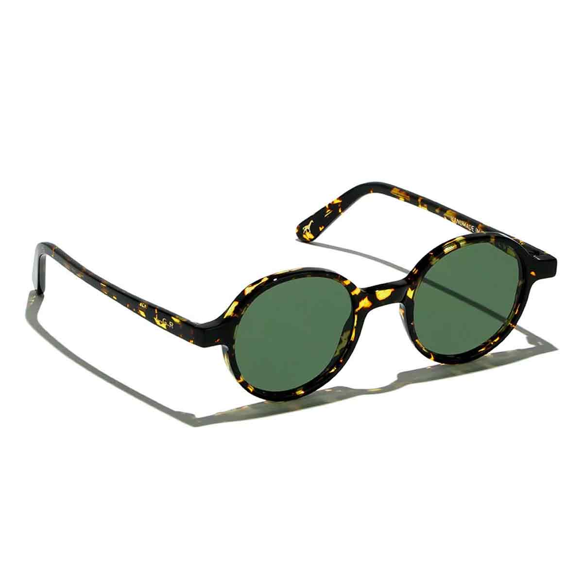 L.G.R. Occhiali da Sole Reunion Marrone Scuro 09/Verde G15 2