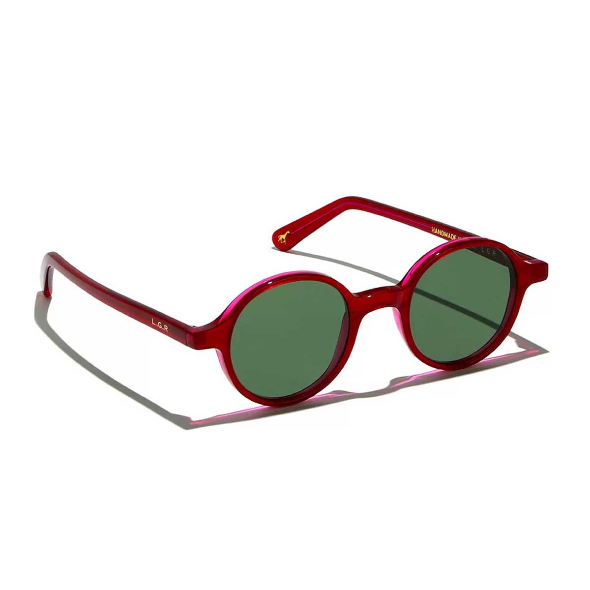 L.G.R. Occhiali da Sole Reunion Rosso 80/Verde G15 2