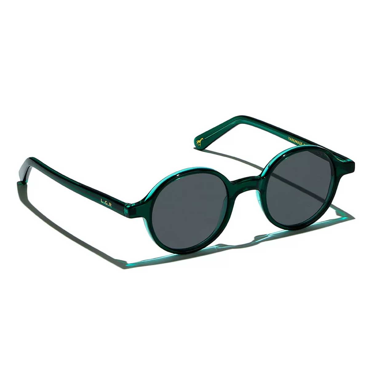 L.G.R. Occhiali da Sole Reunion Verde Smeraldo 87/Grigio 2