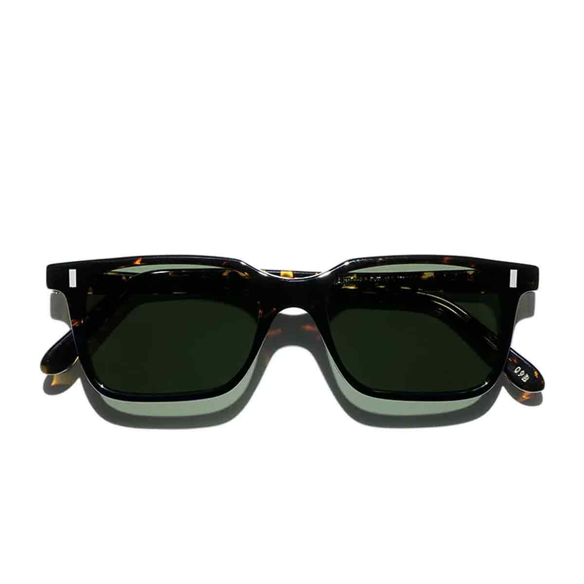 L.G.R. Occhiali da Sole Suez Nero Marrone Scuro 09B/Verde G15 3