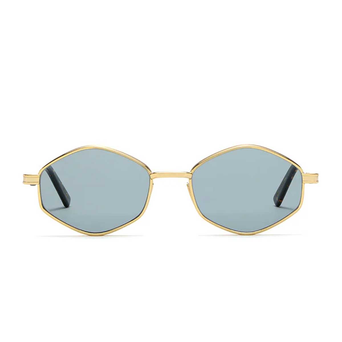 L.G.R. Occhiali da Sole Tigray 6450 Oro Marrone Scuro 09/Blu Chiaro Fotocromatici