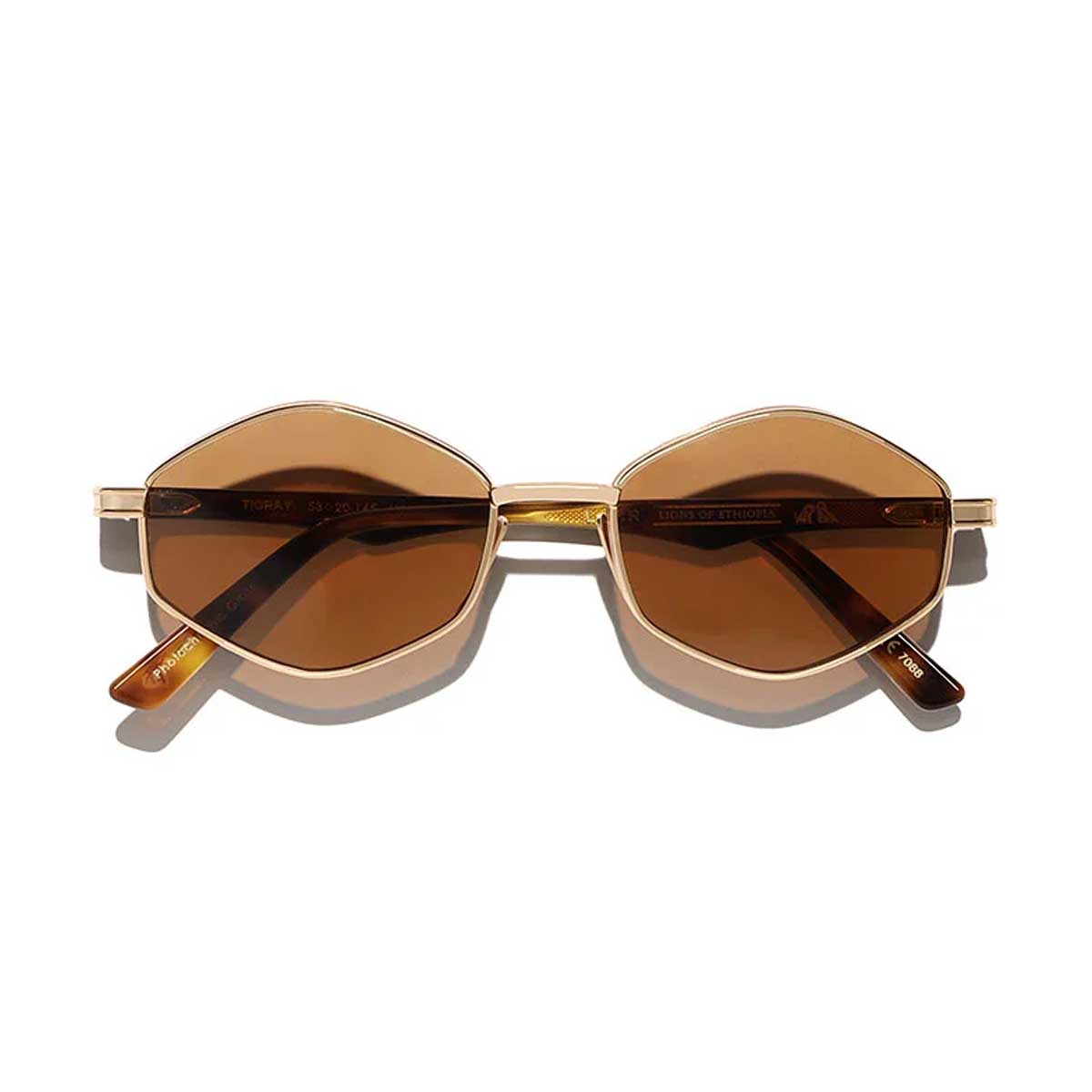 L.G.R. Occhiali da Sole Tigray 7088 Oro Rosa Marrone Maculato 39/Marrone Chiaro Fotocromatici 3