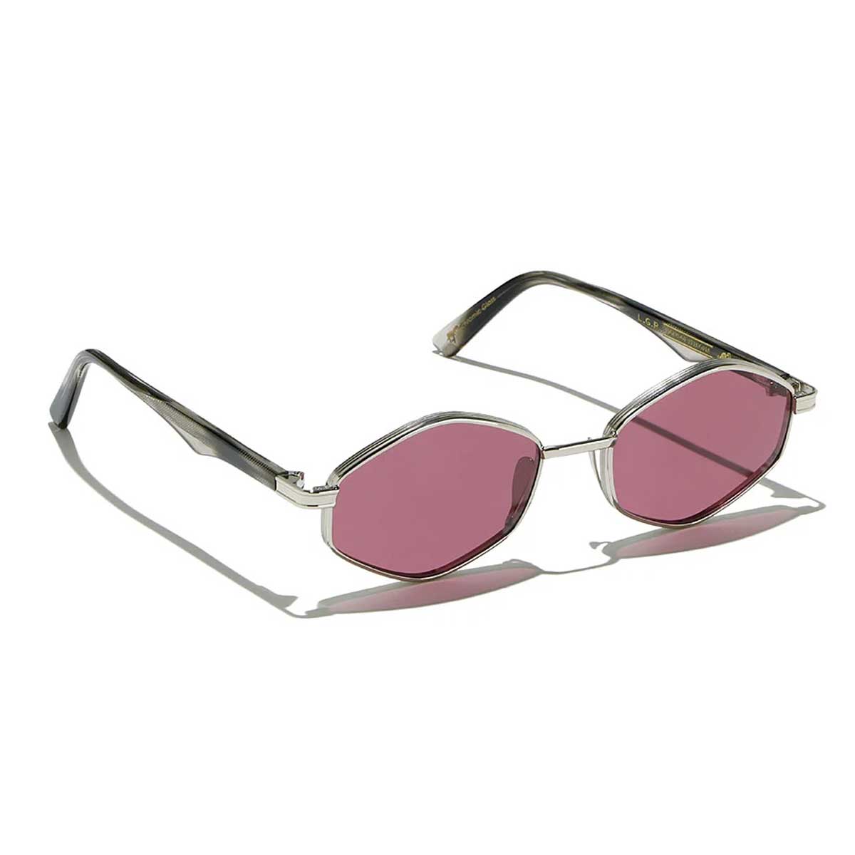 L.G.R. Occhiali da Sole Tigray 7089 Argento Marrone 96/Viola Fotocromatici 2