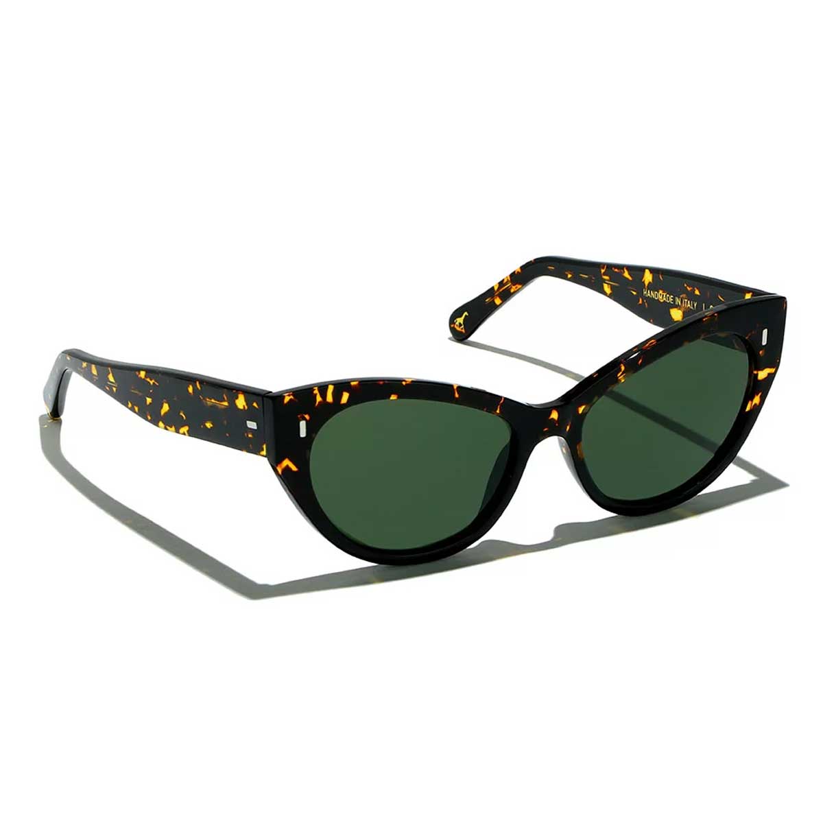 L.G.R. Occhiali da Sole Twiga 4050 Nero Marrone Scuro 09/Verde Scuro G15