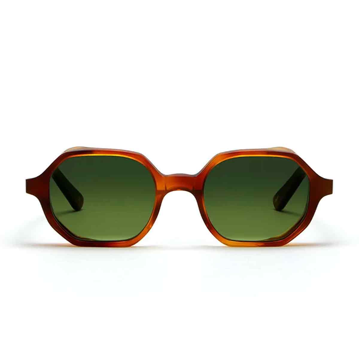 L.G.R. Occhiali da Sole Zanzibar Explorer 5973 Marrone Chiaro 02/Verde G15