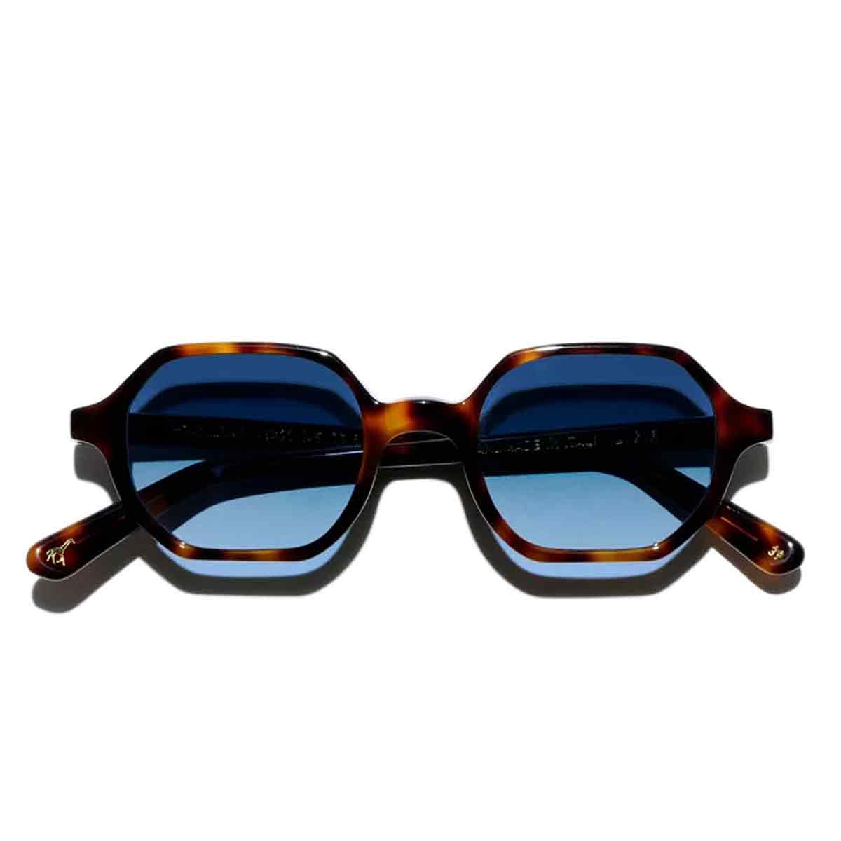 L.G.R. Occhiali da Sole Zanzibar Marrone Maculato 39/Blu Sfumato Fotocromatici