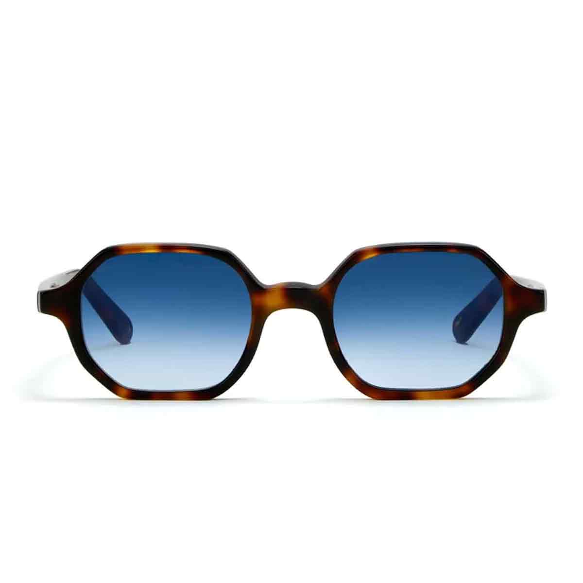 L.G.R. Occhiali da Sole Zanzibar Marrone Maculato 39/Blu Sfumato Fotocromatici