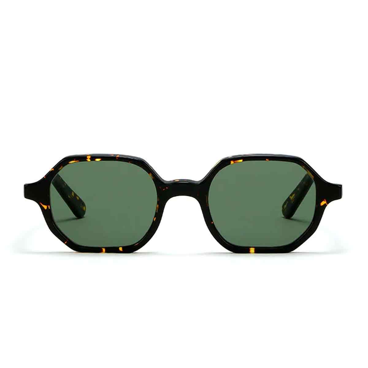 L.G.R. Occhiali da Sole Zanzibar Marrone Scuro 09/Verde G15