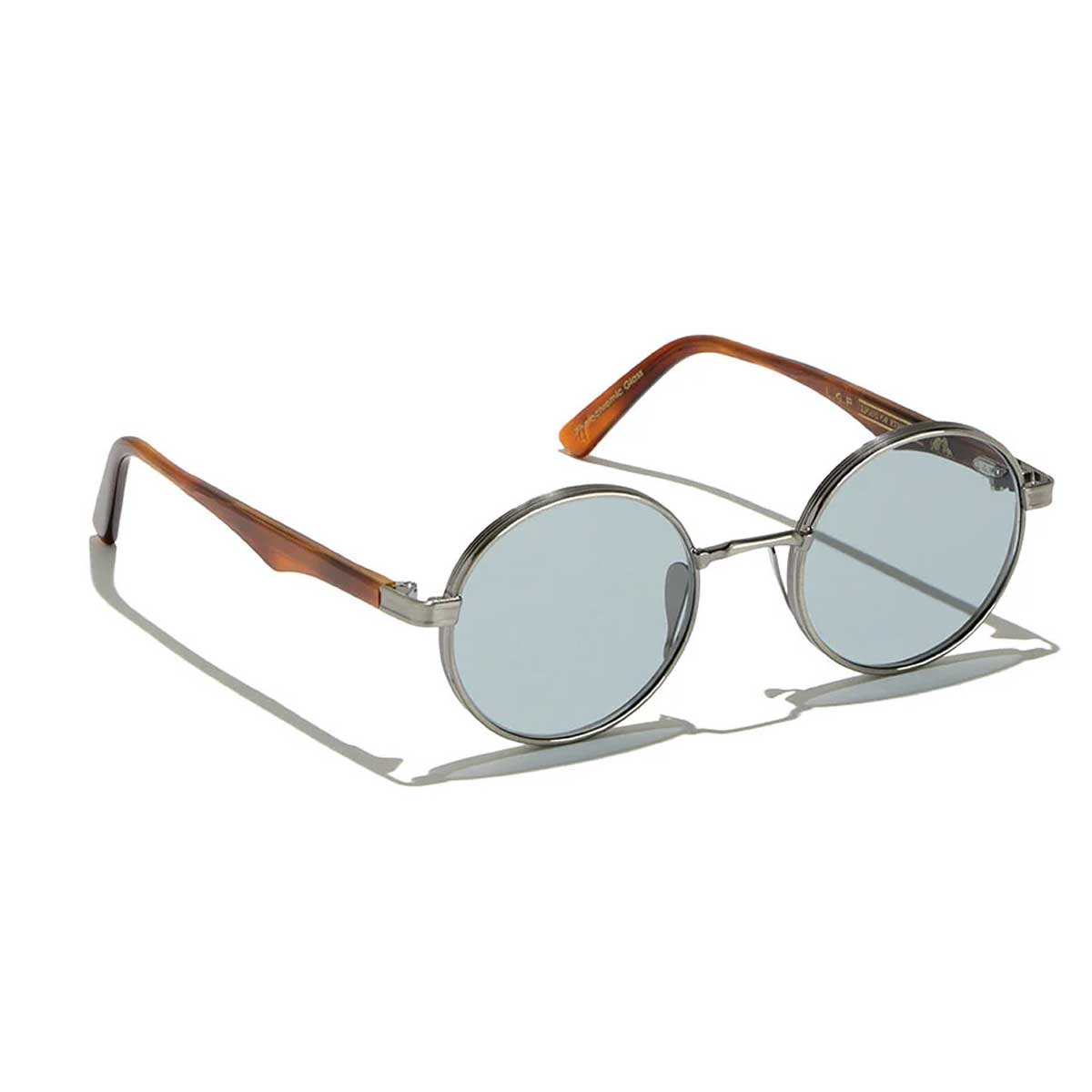 L.G.R. Occhiali da Sole Zelalem 6693 Argento Marrone Chiaro 02/Blu Chiaro Fotocromatici