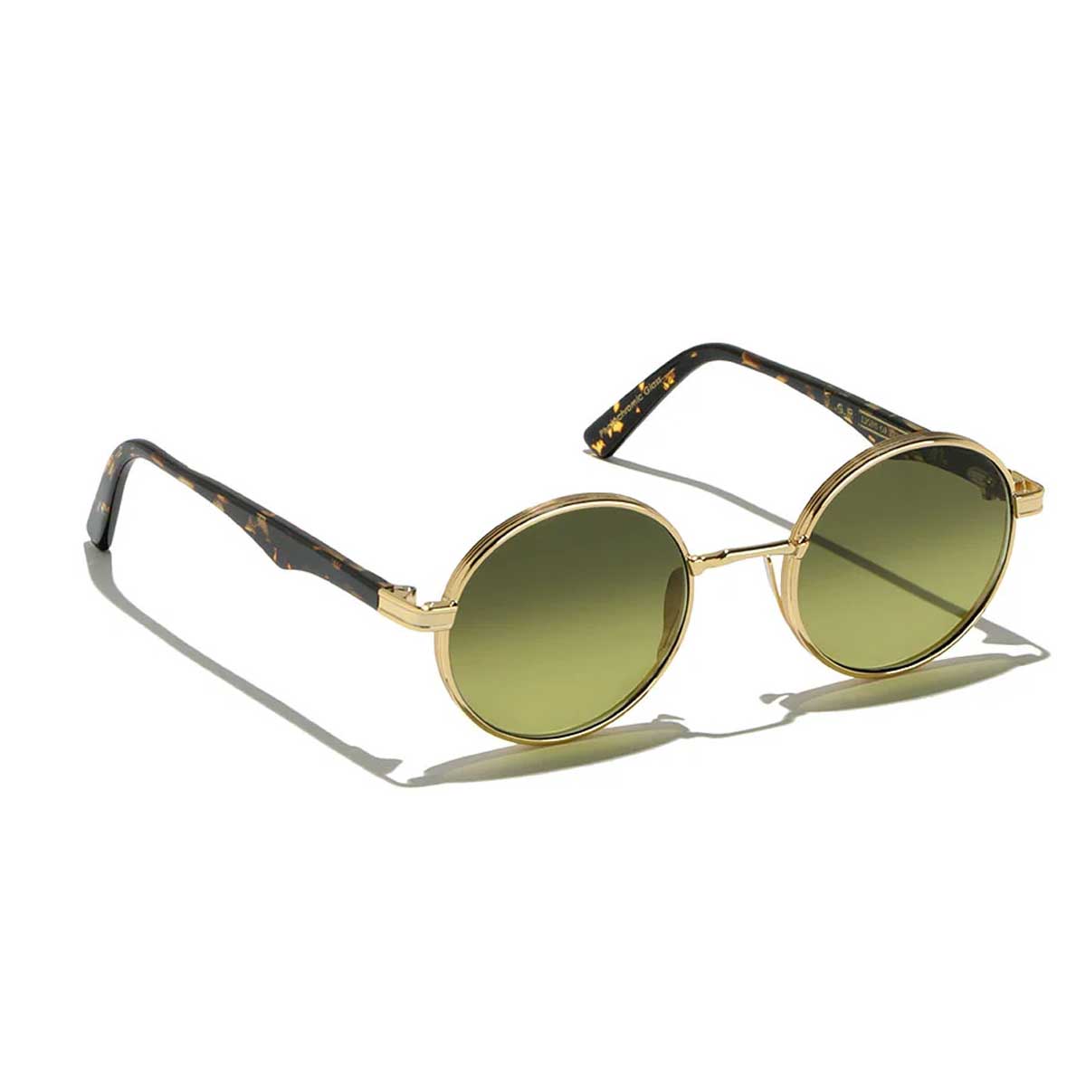 L.G.R. Occhiali da Sole Zelalem 6694 Oro Marrone Scuro 09/Verde Sfumato Fotocromatici
