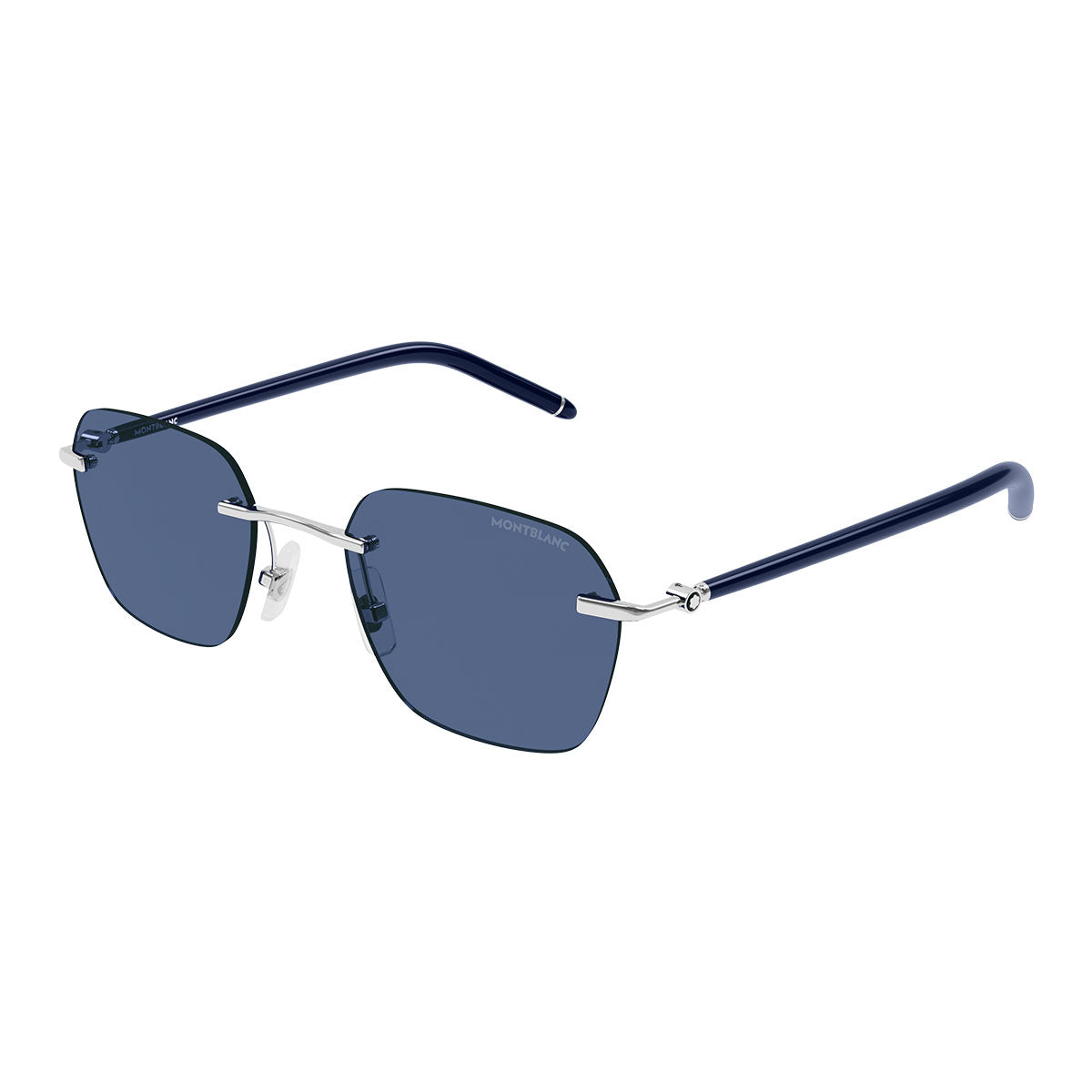 Montblanc Occhiali da Sole MB0270S 003 Argento/Blu Uomo 2