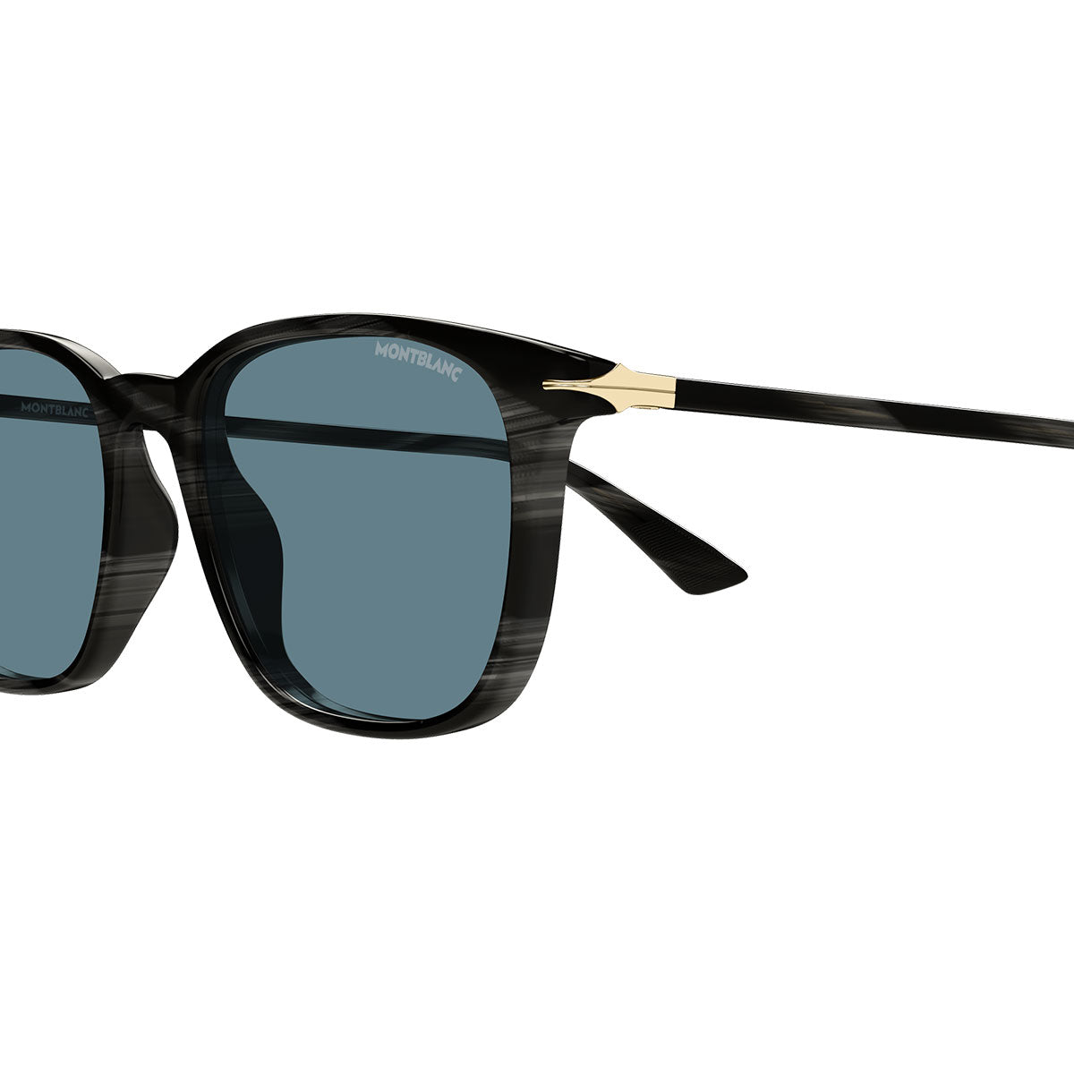 Montblanc Occhiali da Sole MB0338S 006 Grigio Striato/Blu Uomo
