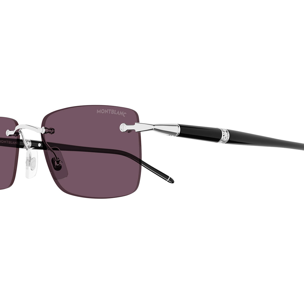 Montblanc Occhiali da Sole MB0344S 002 Nero/Viola Uomo