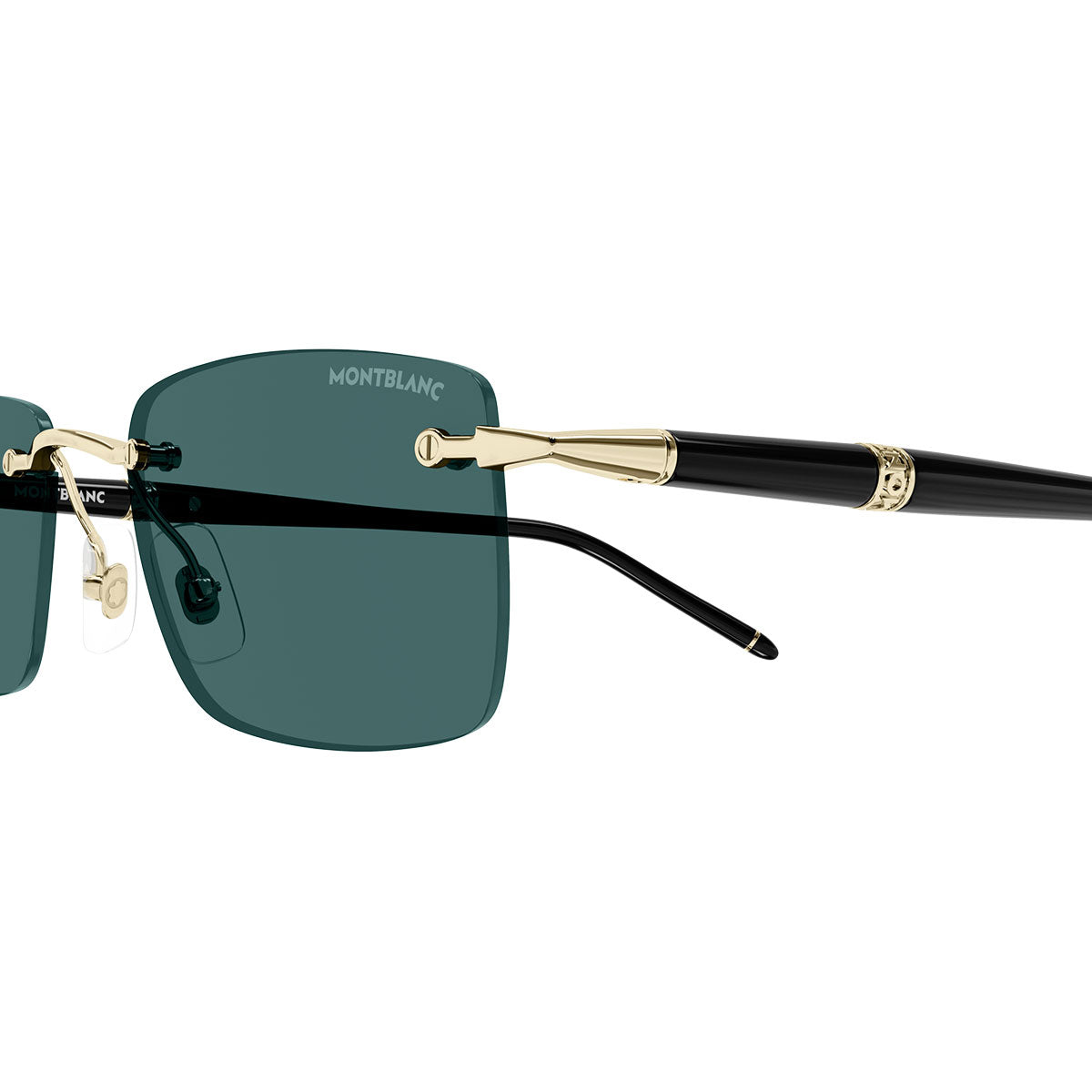 Montblanc Occhiali da Sole MB0344S 006 Oro/Verde Scuro Uomo
