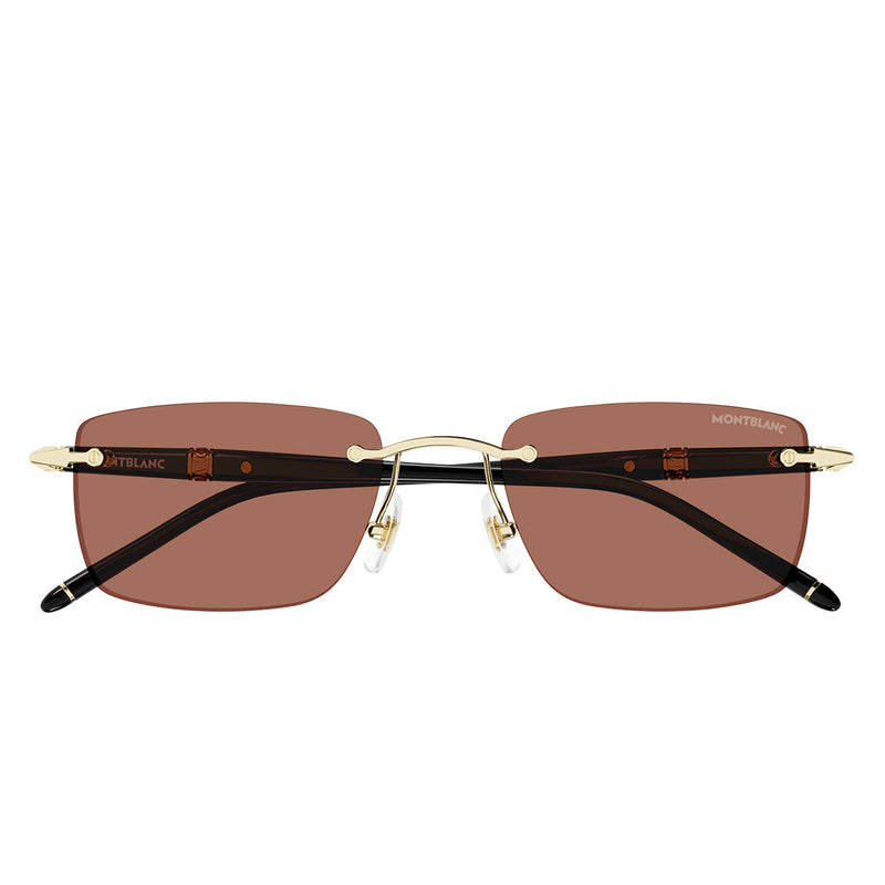 Montblanc Occhiali da Sole MB0344S 007 Oro/Arancione Uomo