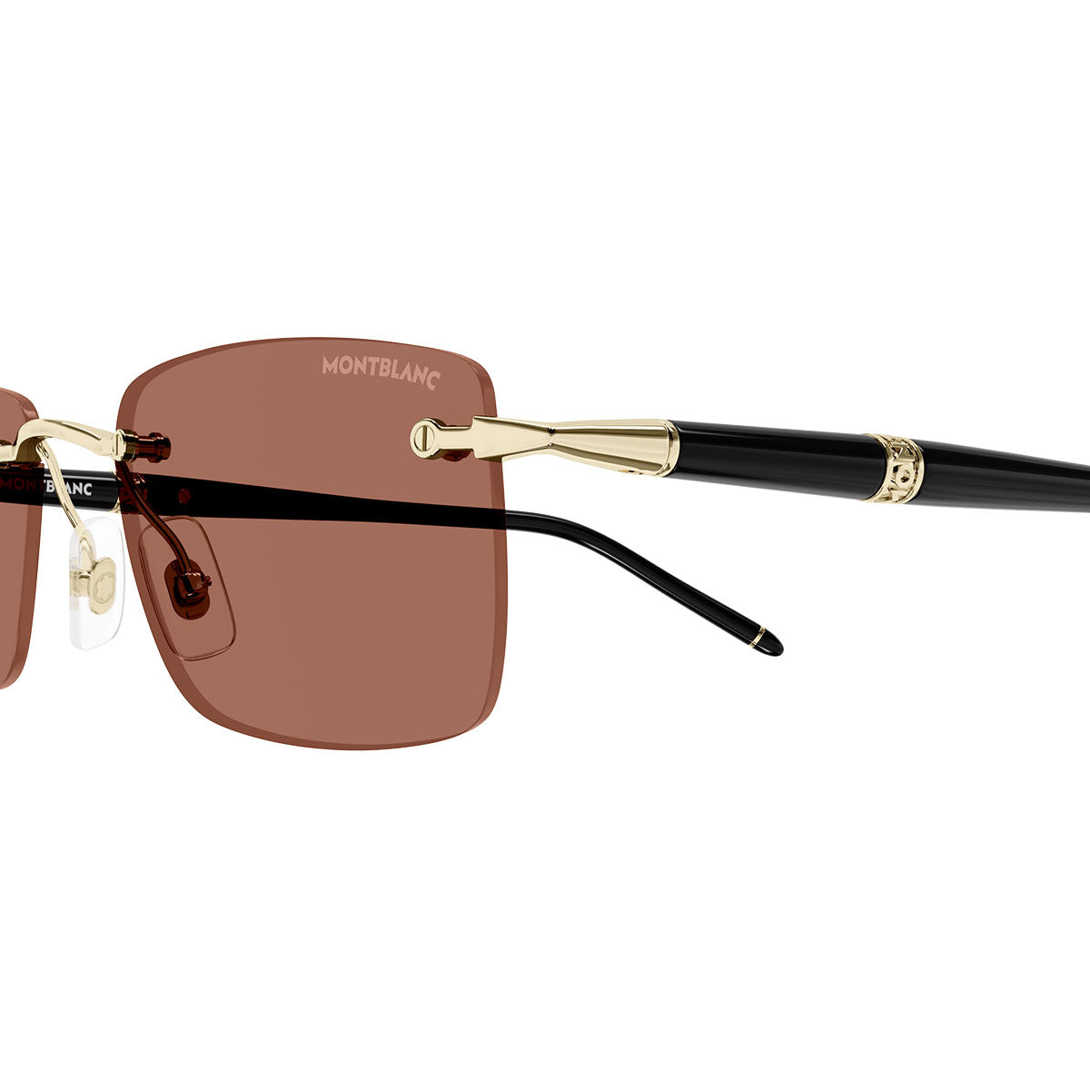Montblanc Occhiali da Sole MB0344S 007 Oro/Arancione Uomo