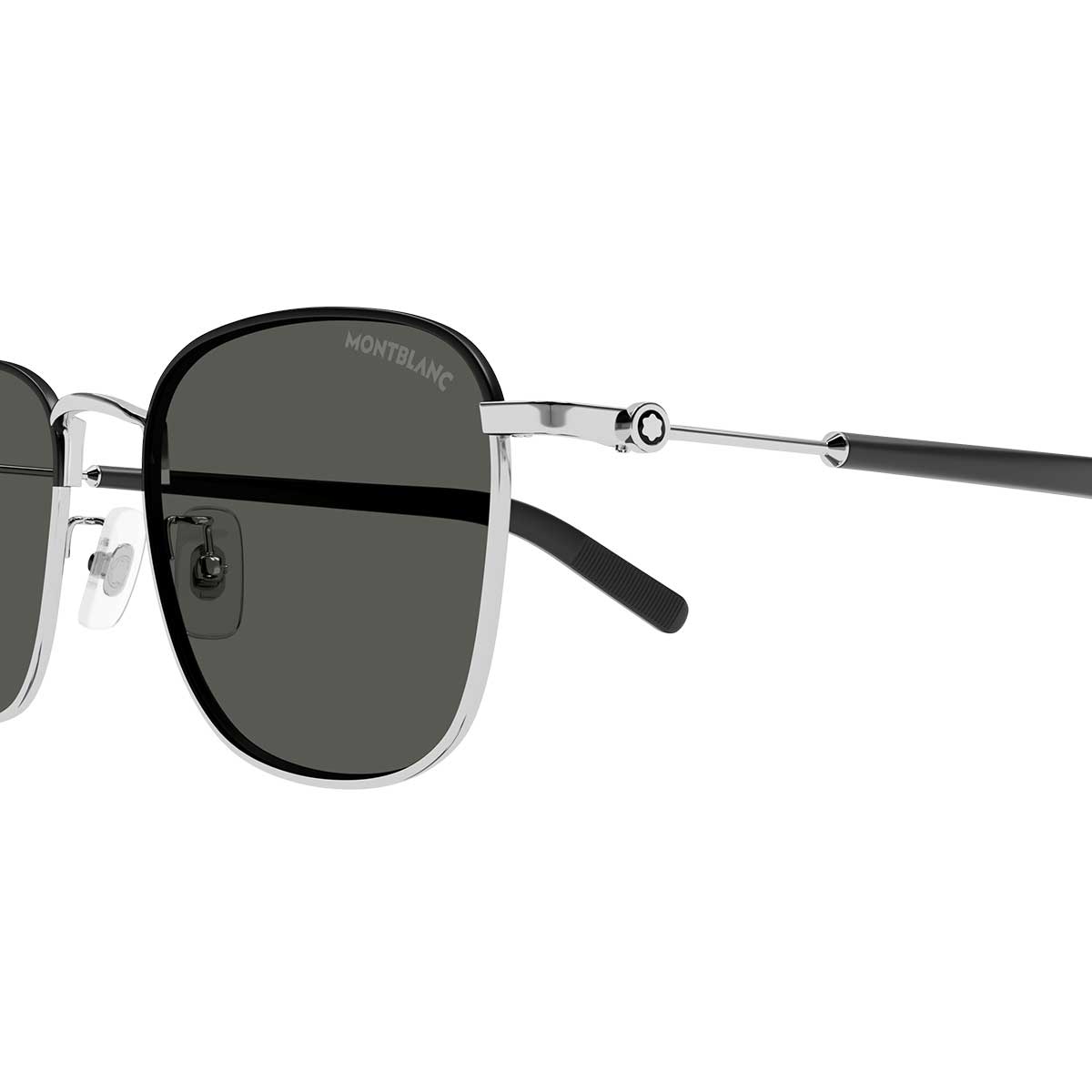 Montblanc Occhiali da Sole MB0392SA 002 Argento/Grigio Uomo 3