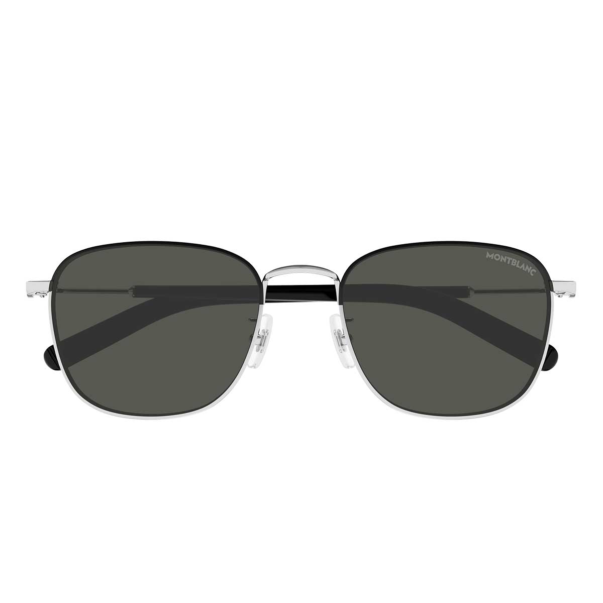 Montblanc Occhiali da Sole MB0392SA 002 Argento/Grigio Uomo
