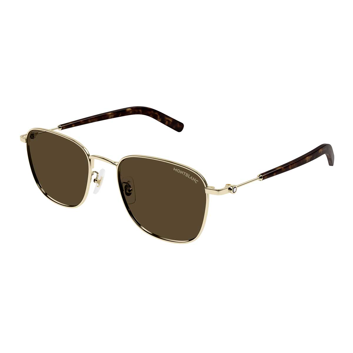 Montblanc Occhiali da Sole MB0392SA 004 Oro/Marrone Uomo 2