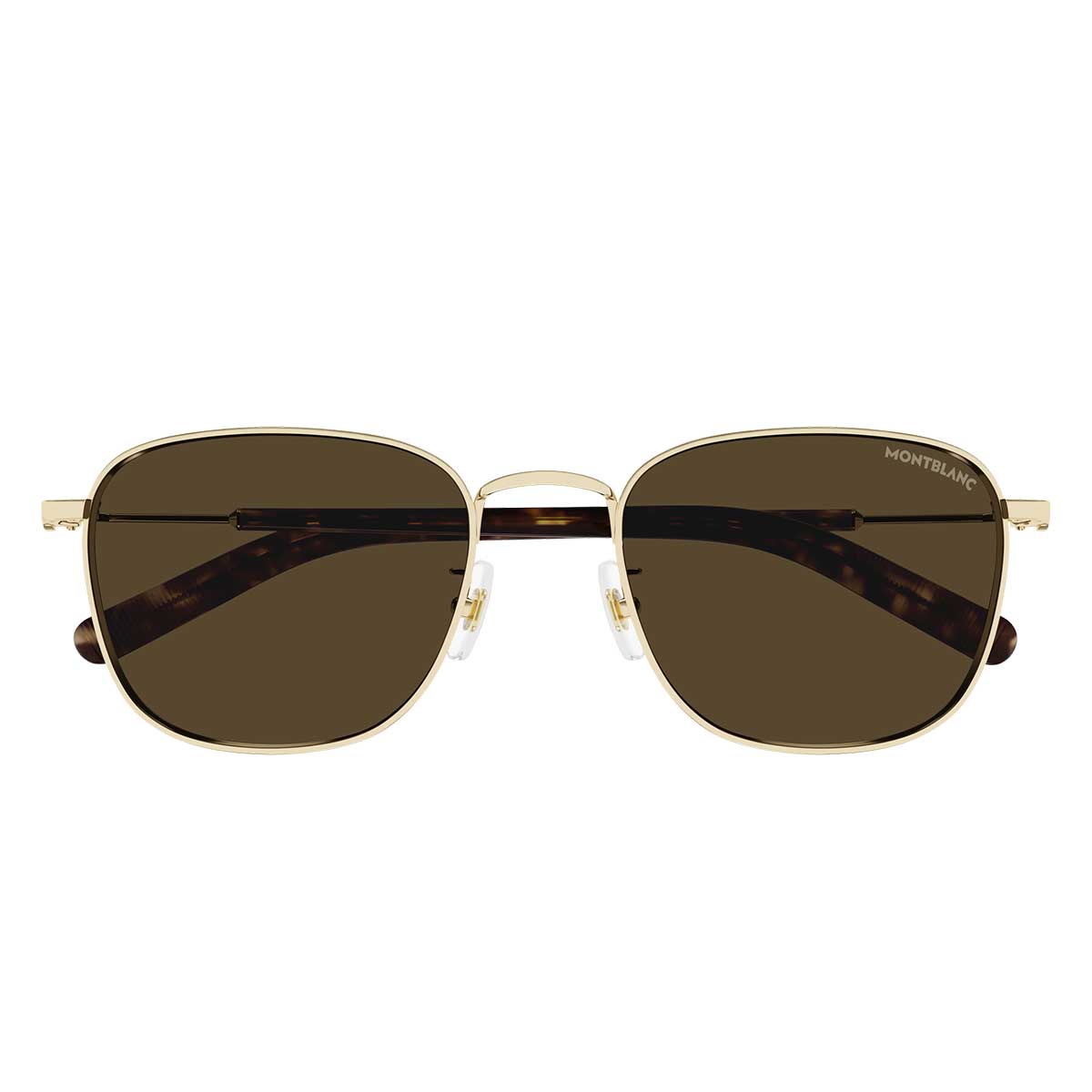 Montblanc Occhiali da Sole MB0392SA 004 Oro/Marrone Uomo
