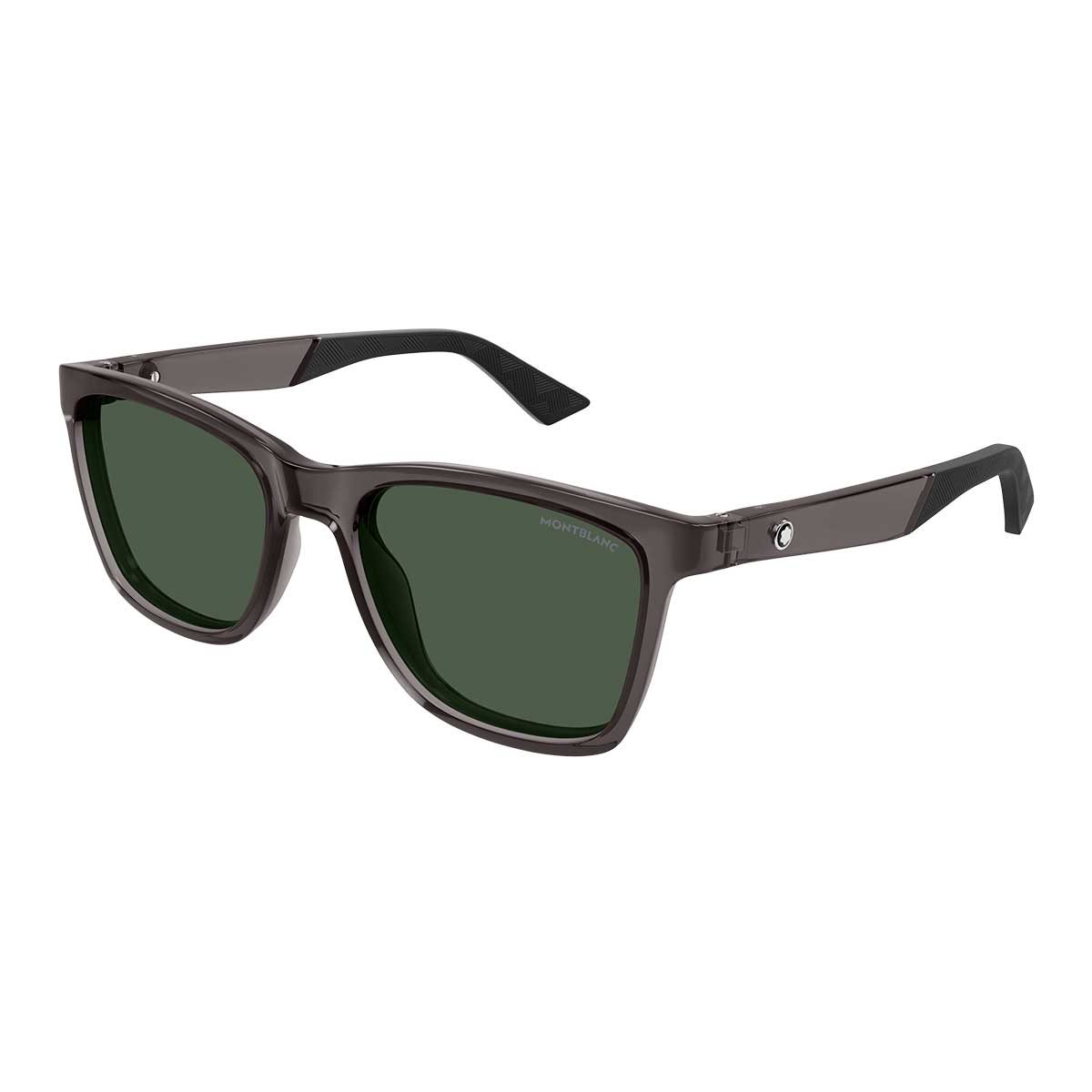 Montblanc Occhiali da Sole MB0399S 003 Grigio/Verde Uomo 2