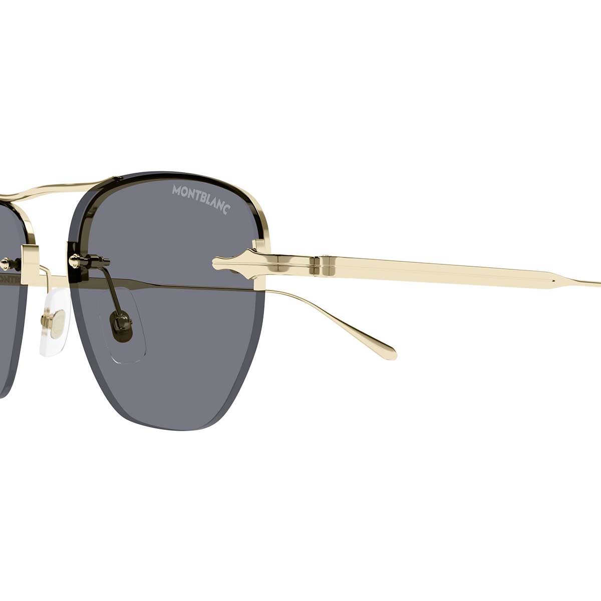 Montblanc Occhiali da Sole MB0404S 001 Oro/Grigio Chiaro Uomo 3