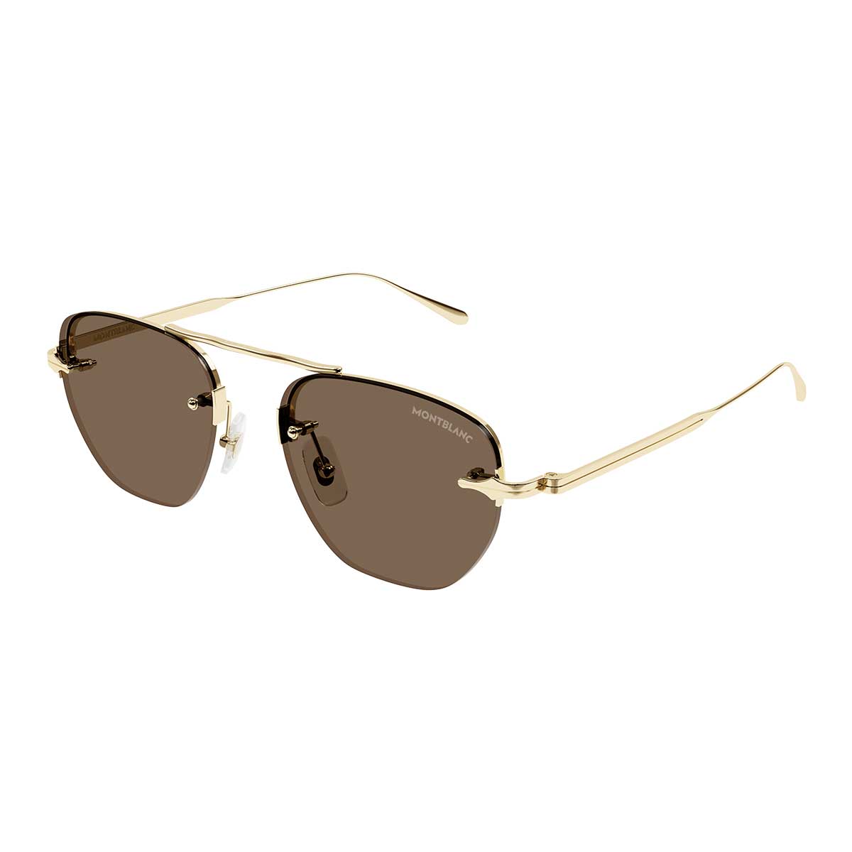 Montblanc Occhiali da Sole MB0404S 002 Oro/Marrone Uomo 2