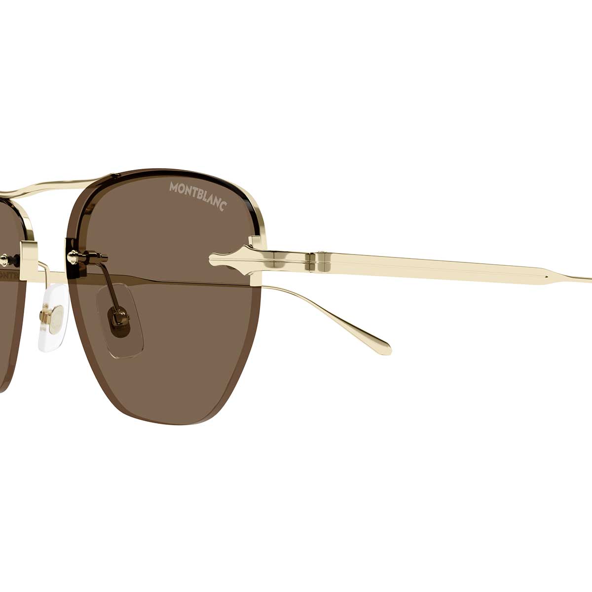 Montblanc Occhiali da Sole MB0404S 002 Oro/Marrone Uomo 3
